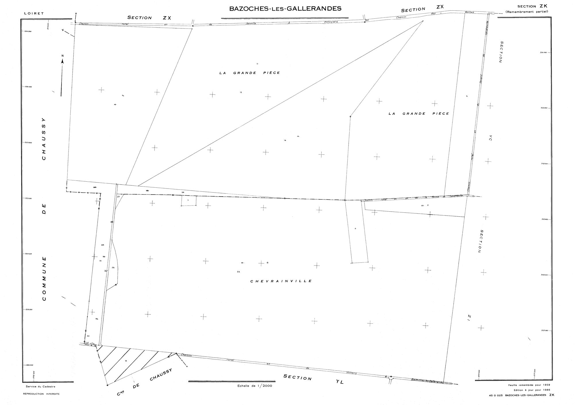 Bazoches-les-Gallerandes - Sections