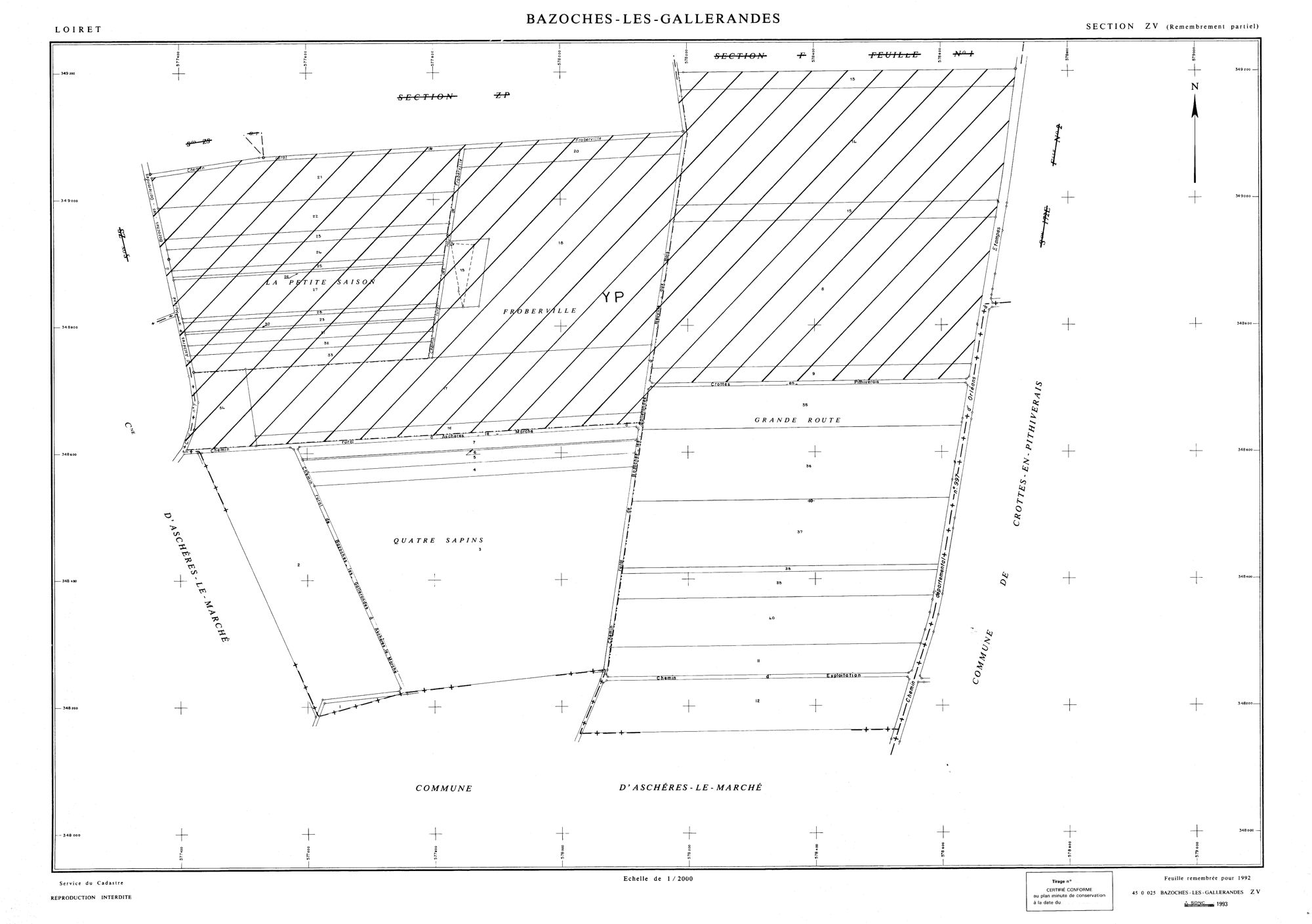 Bazoches-les-Gallerandes - Sections