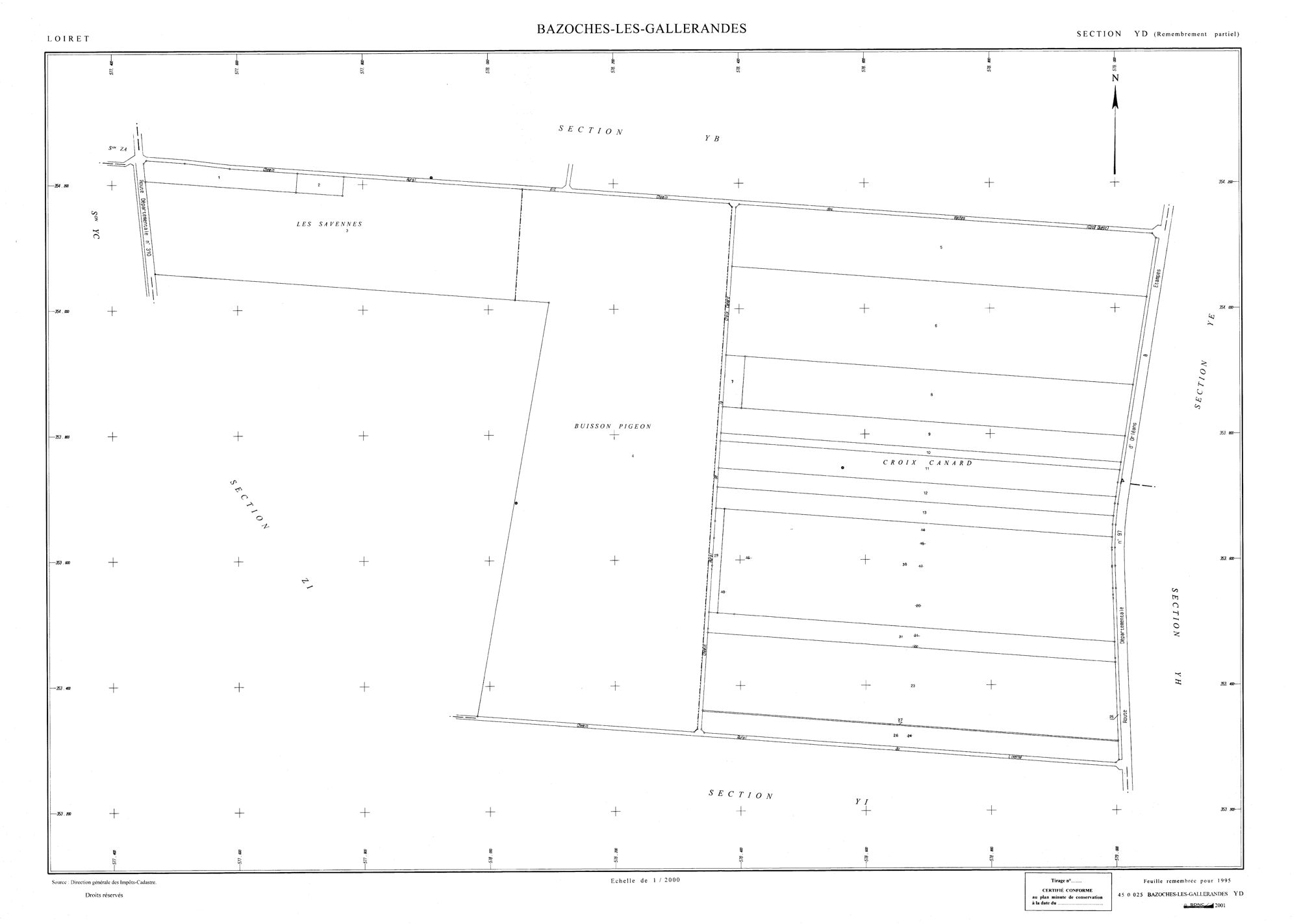 Bazoches-les-Gallerandes - Sections