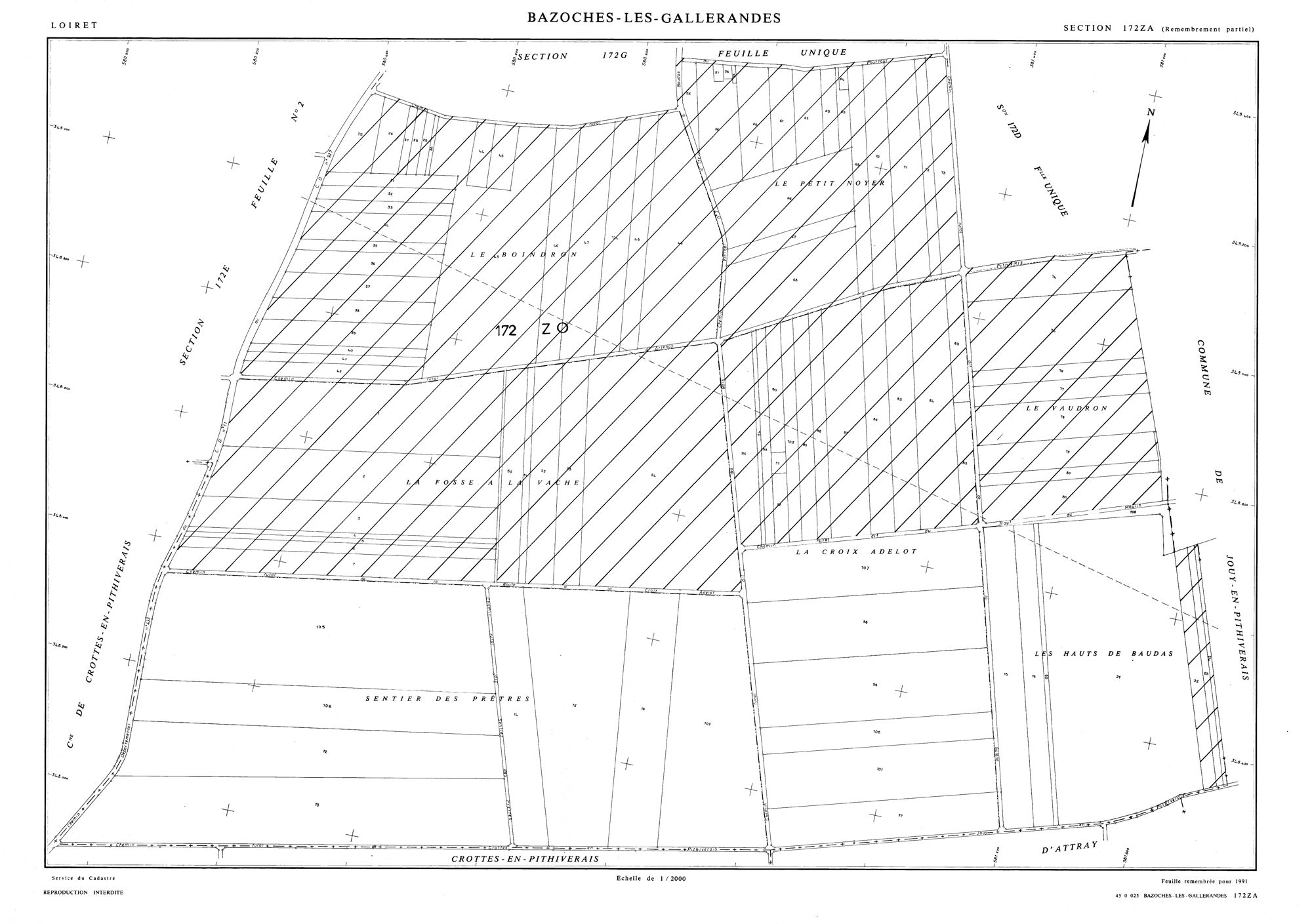Bazoches-les-Gallerandes - Sections