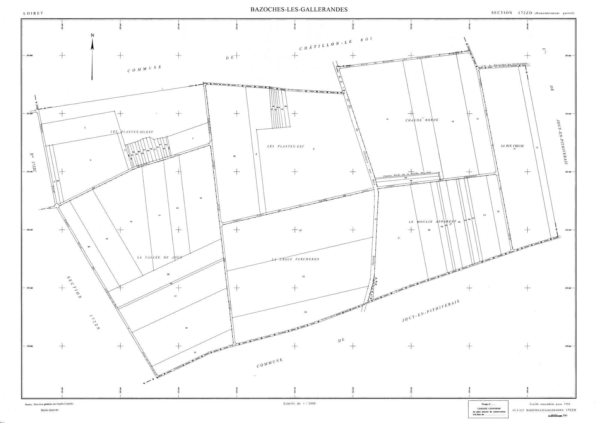 Bazoches-les-Gallerandes - Sections