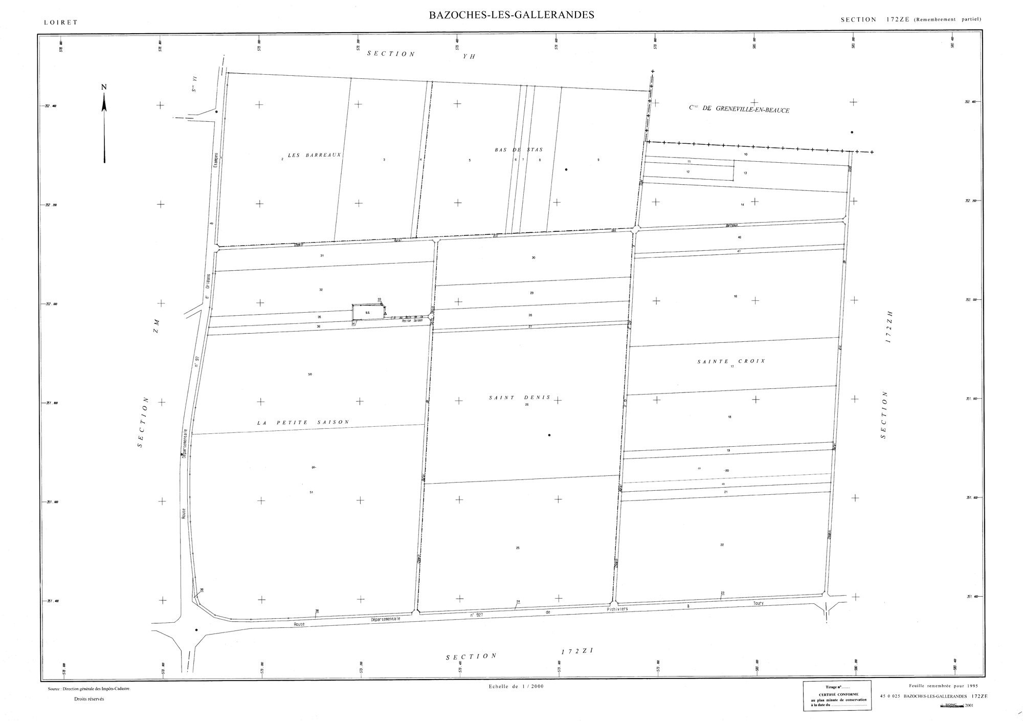 Bazoches-les-Gallerandes - Sections