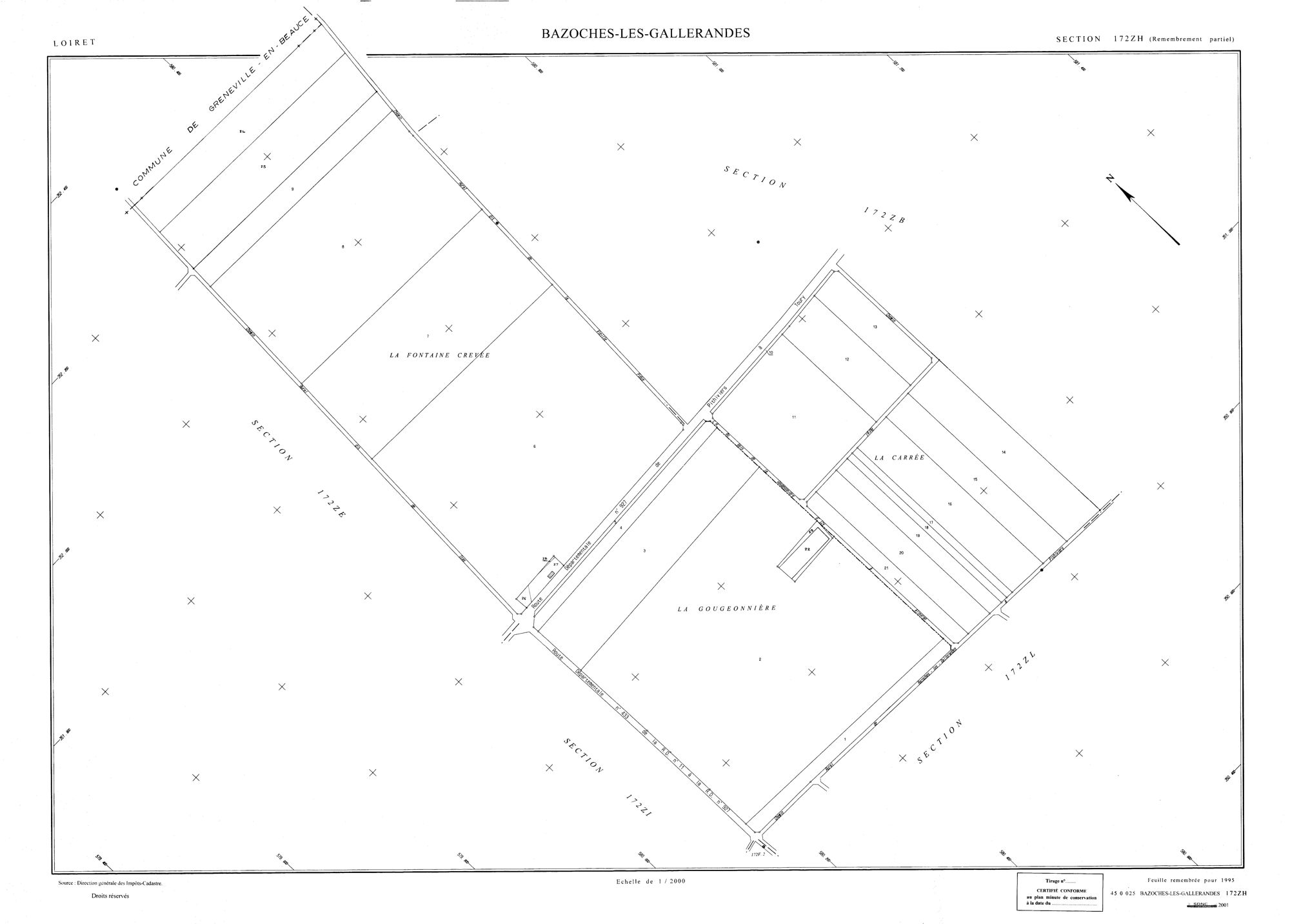 Bazoches-les-Gallerandes - Sections