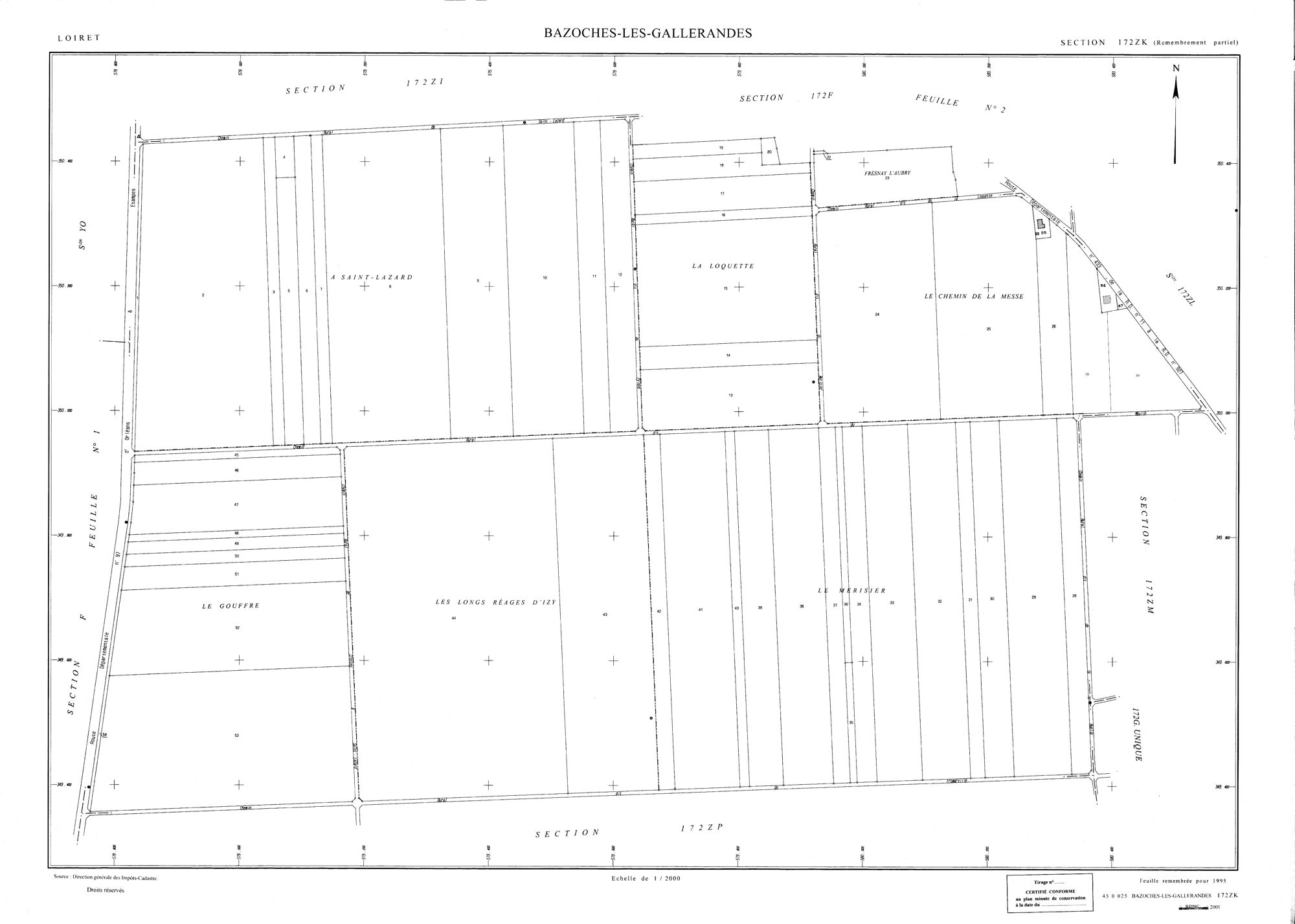 Bazoches-les-Gallerandes - Sections