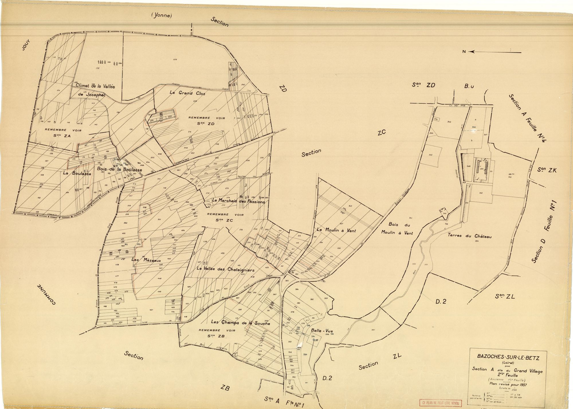 Bazoches-sur-le-Betz - Sections