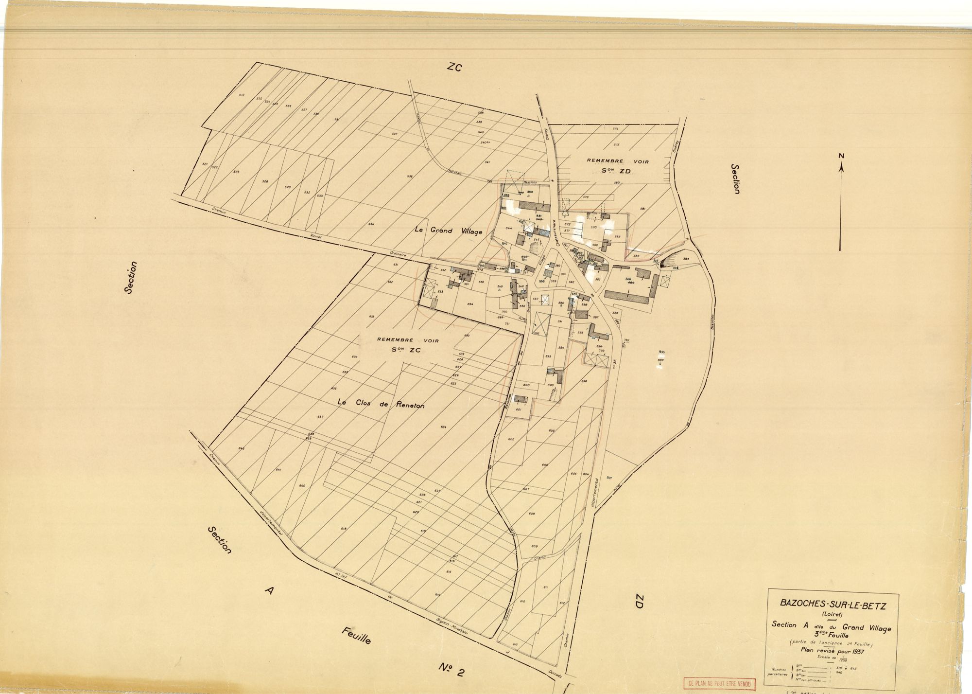 Bazoches-sur-le-Betz - Sections