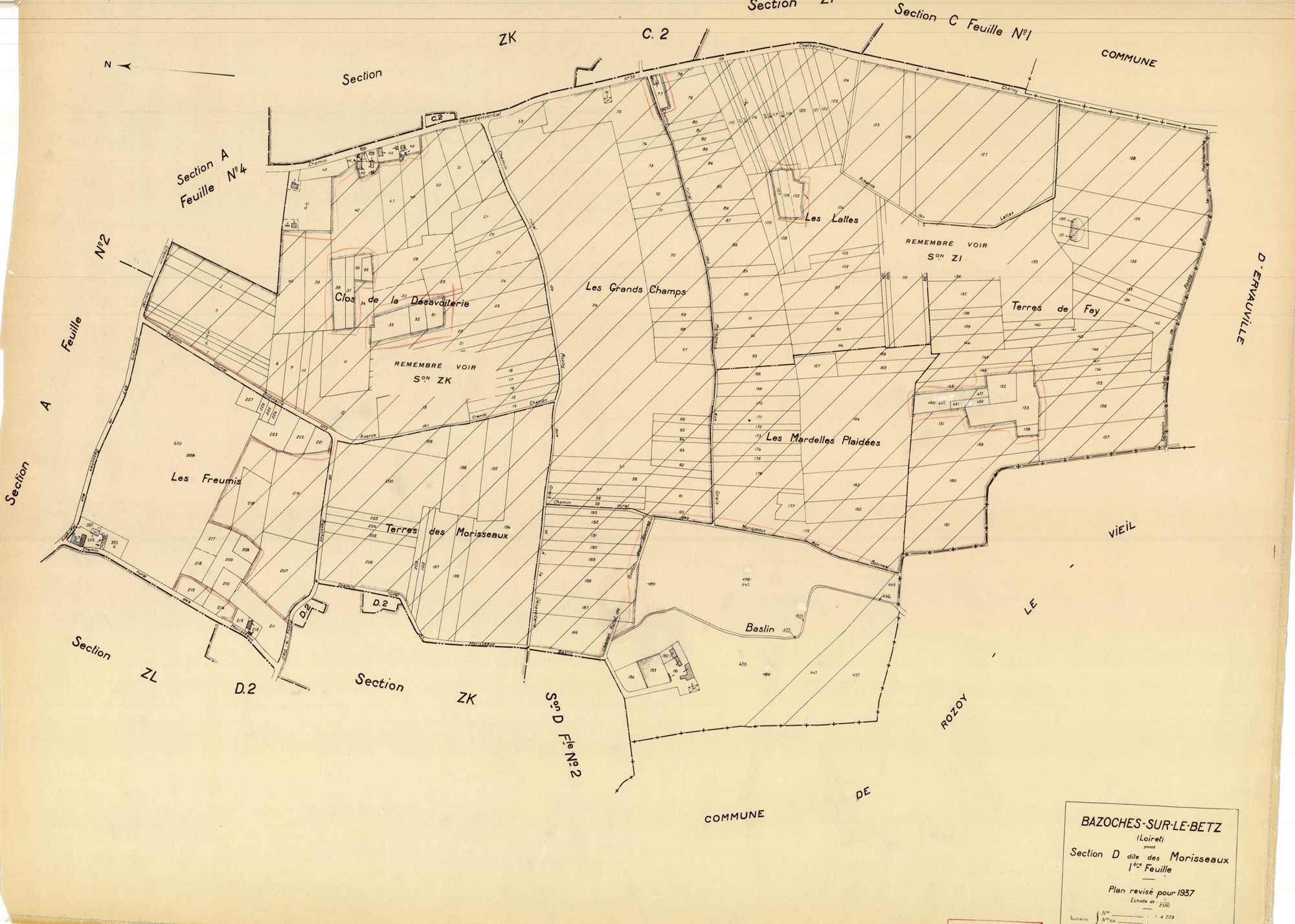 Bazoches-sur-le-Betz - Sections