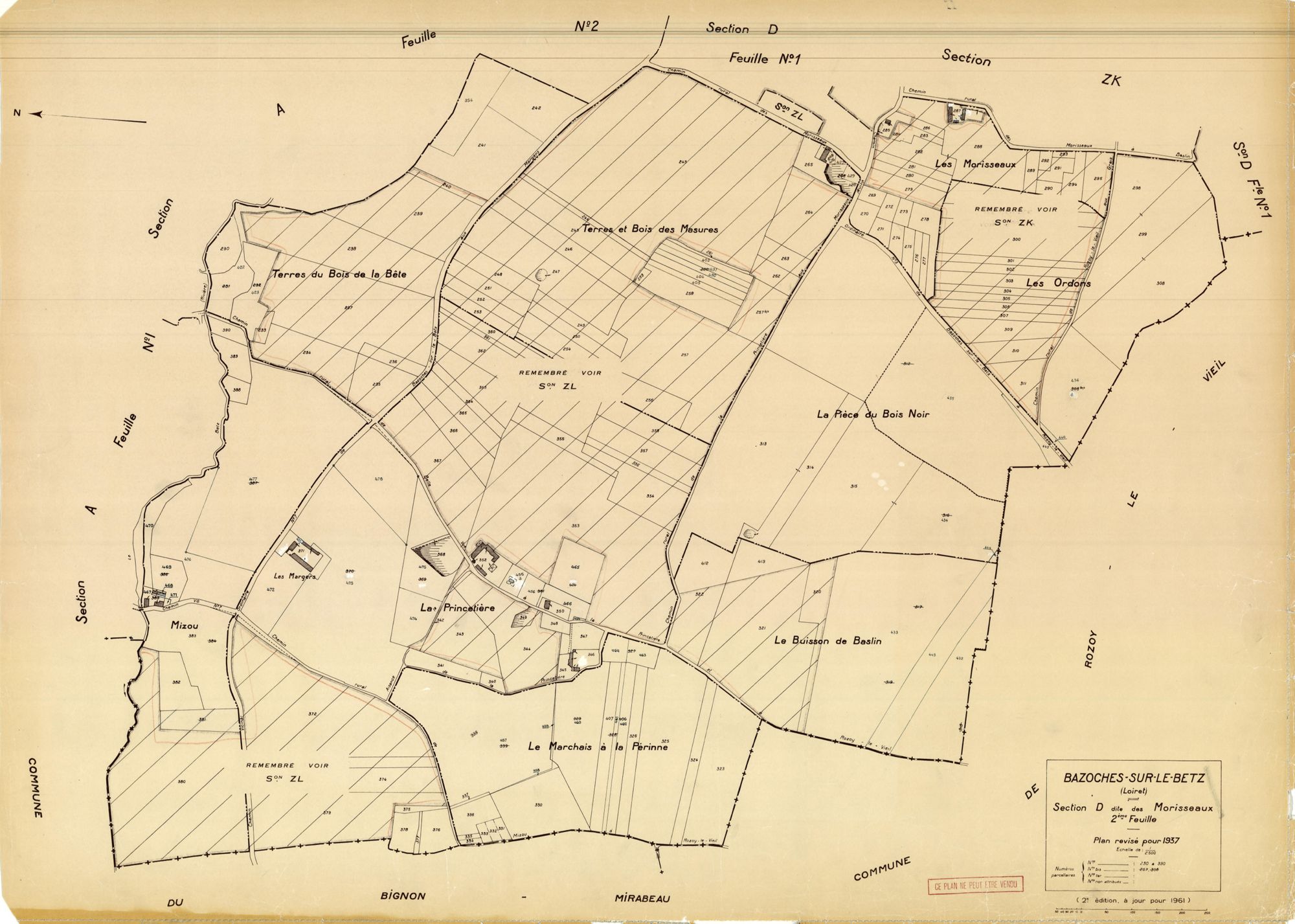 Bazoches-sur-le-Betz - Sections