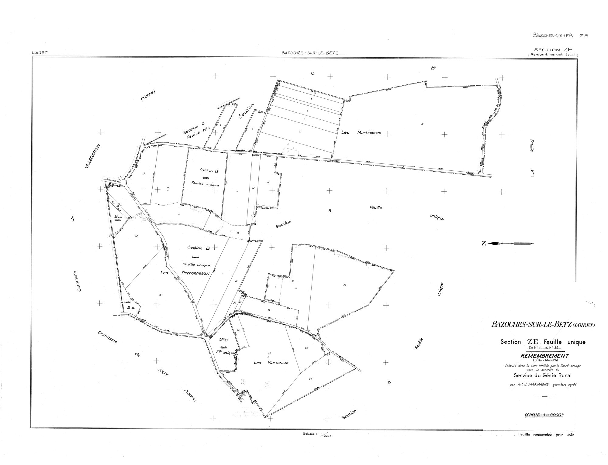 Bazoches-sur-le-Betz - Sections