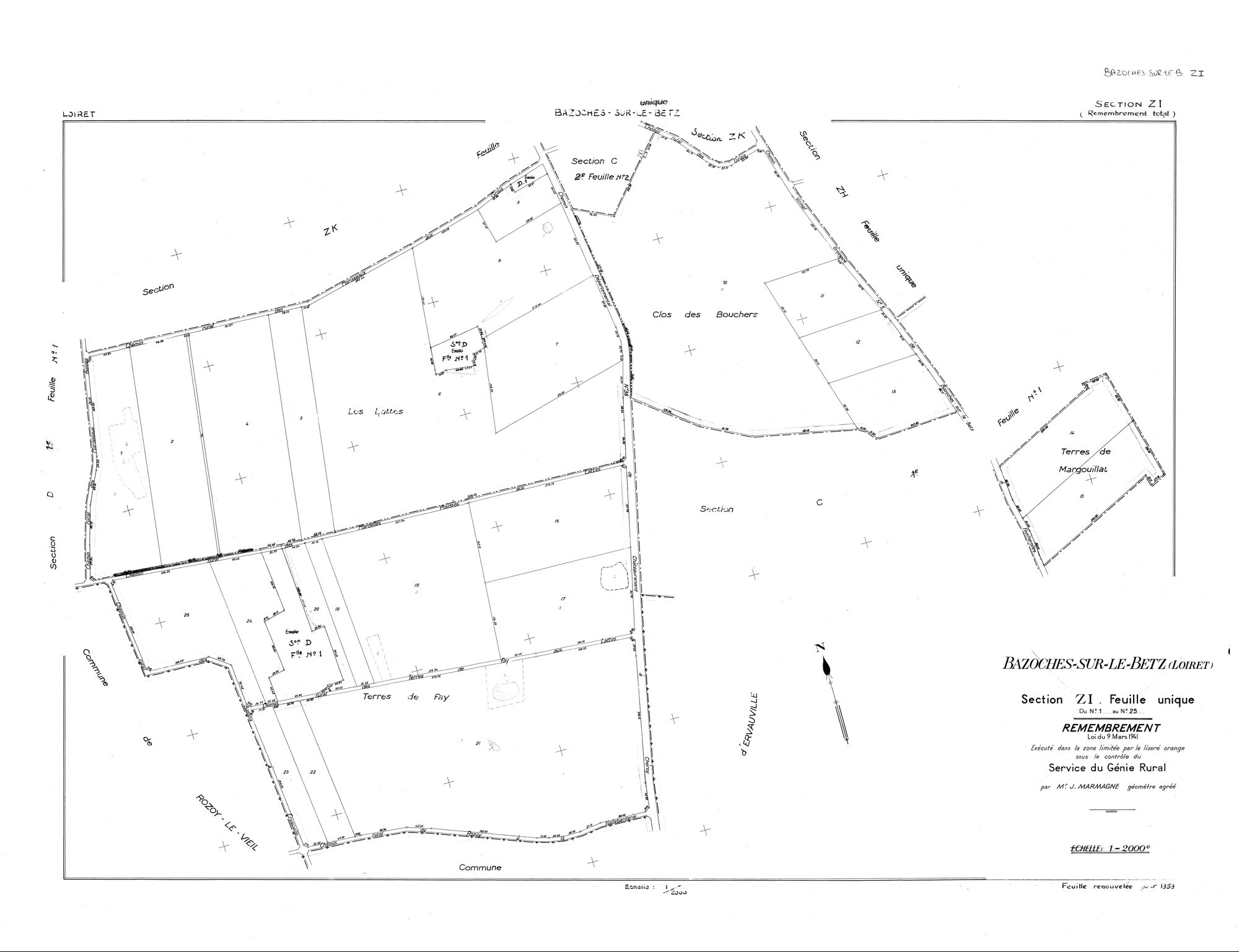 Bazoches-sur-le-Betz - Sections