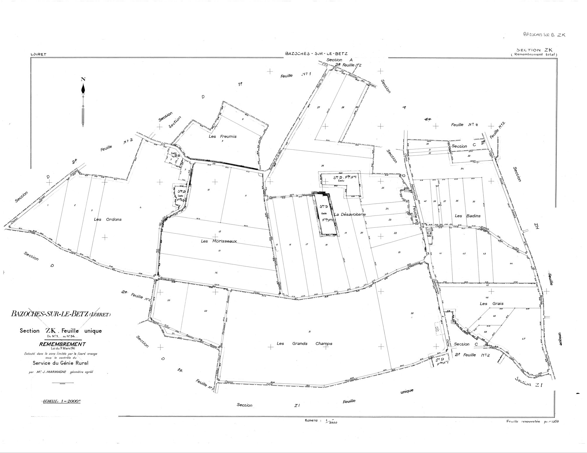 Bazoches-sur-le-Betz - Sections