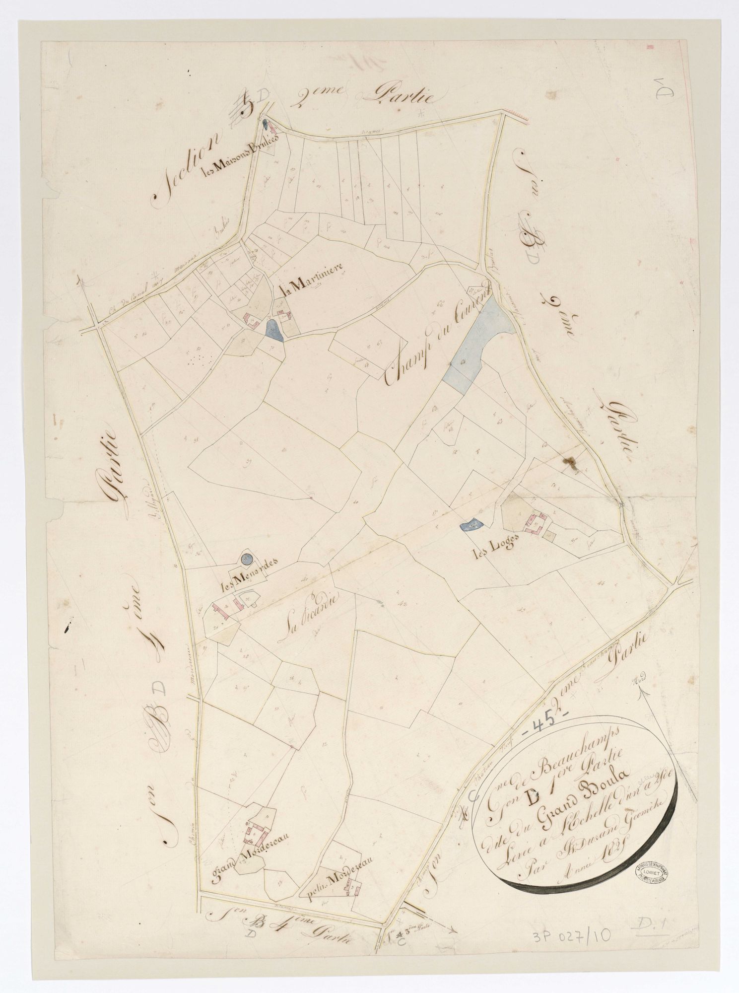 Beauchamps-sur-Huillard - Sections