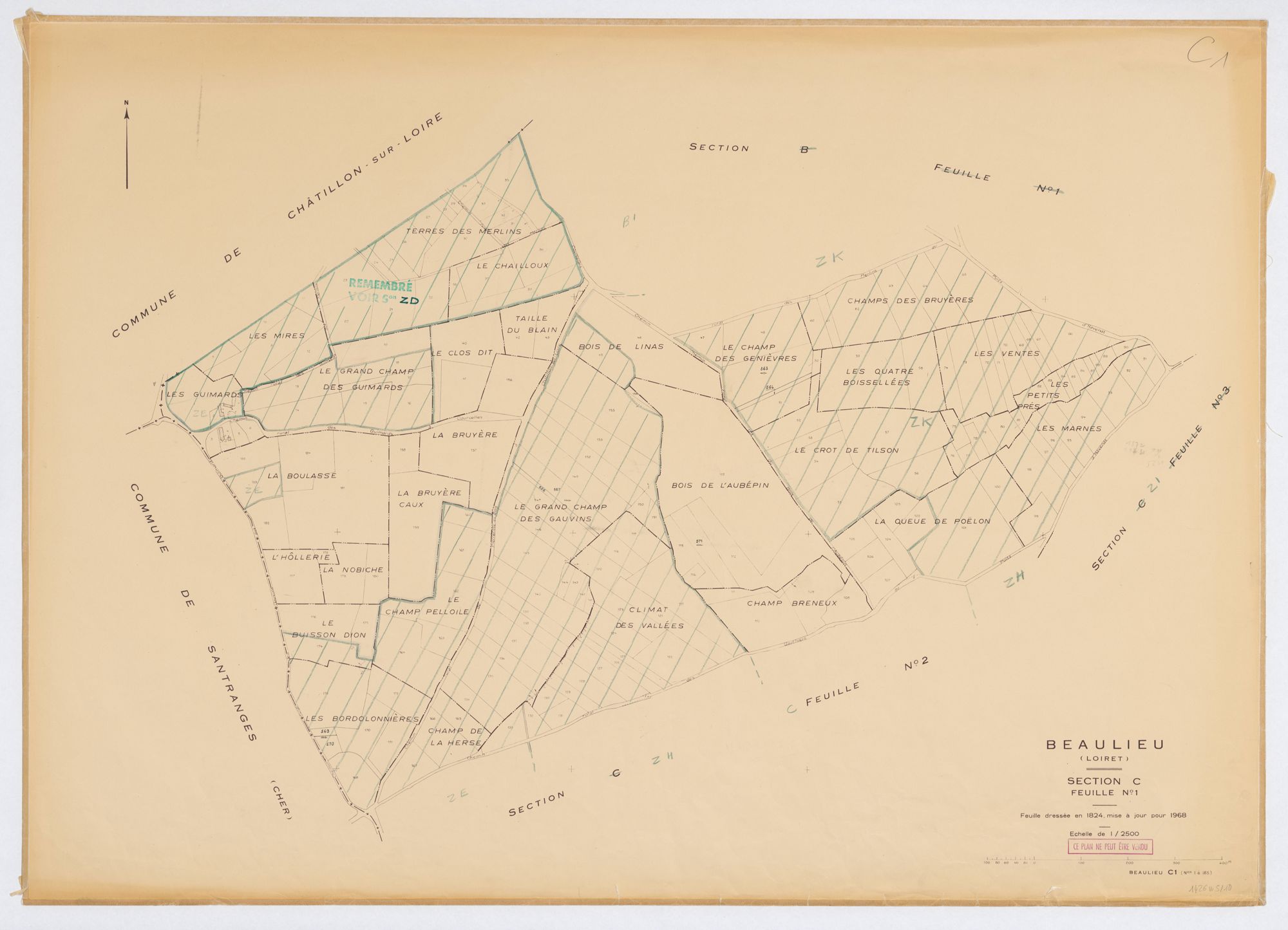 Beaulieu-sur-Loire - Sections