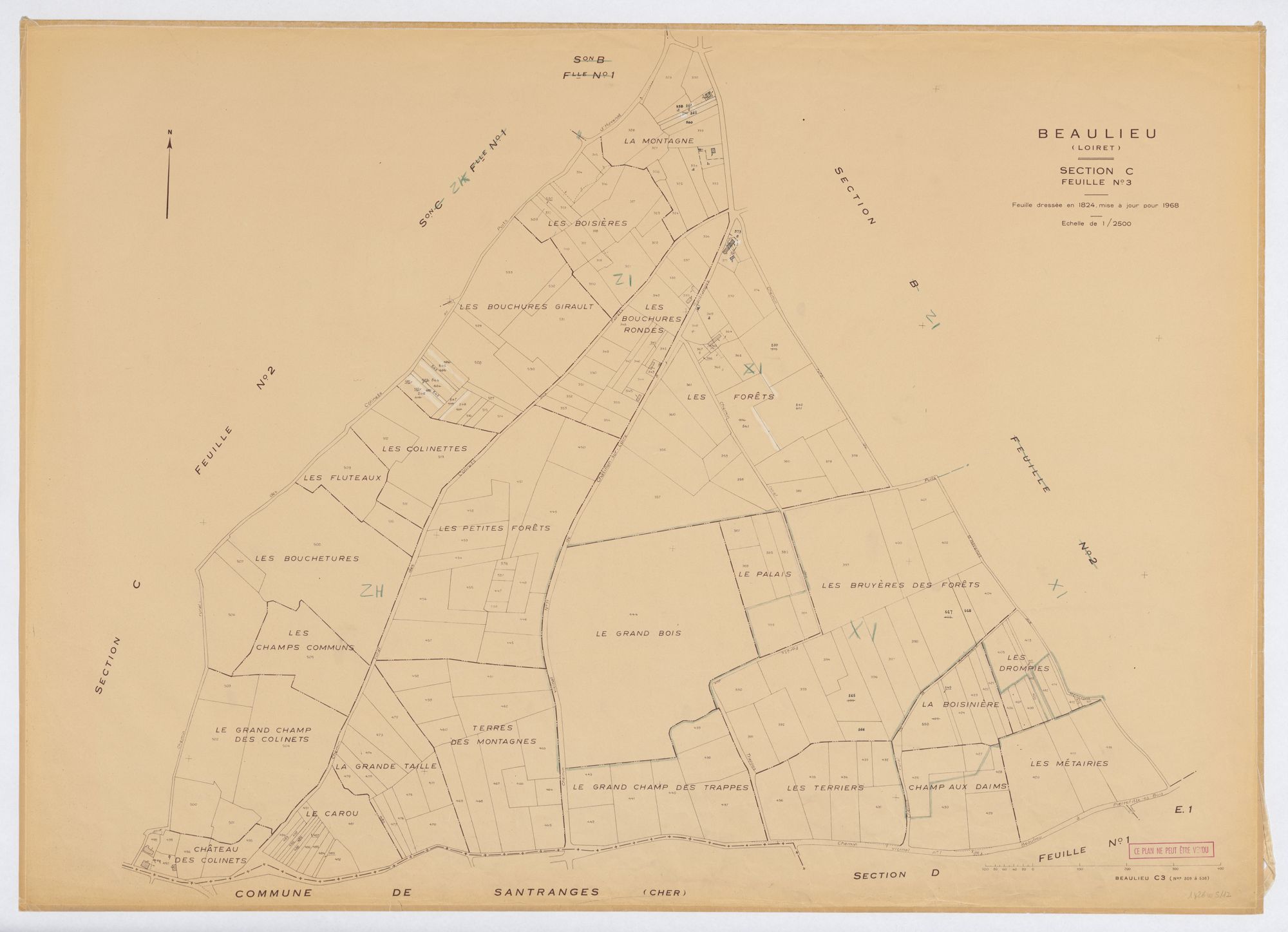 Beaulieu-sur-Loire - Sections