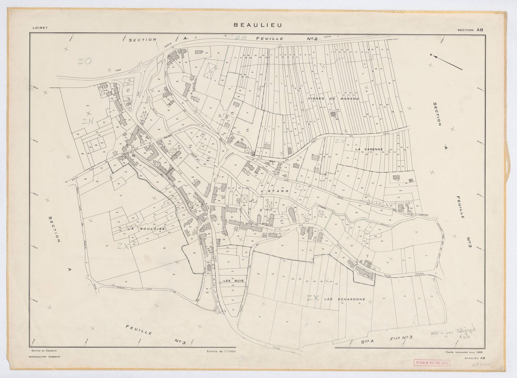 Beaulieu-sur-Loire - Sections