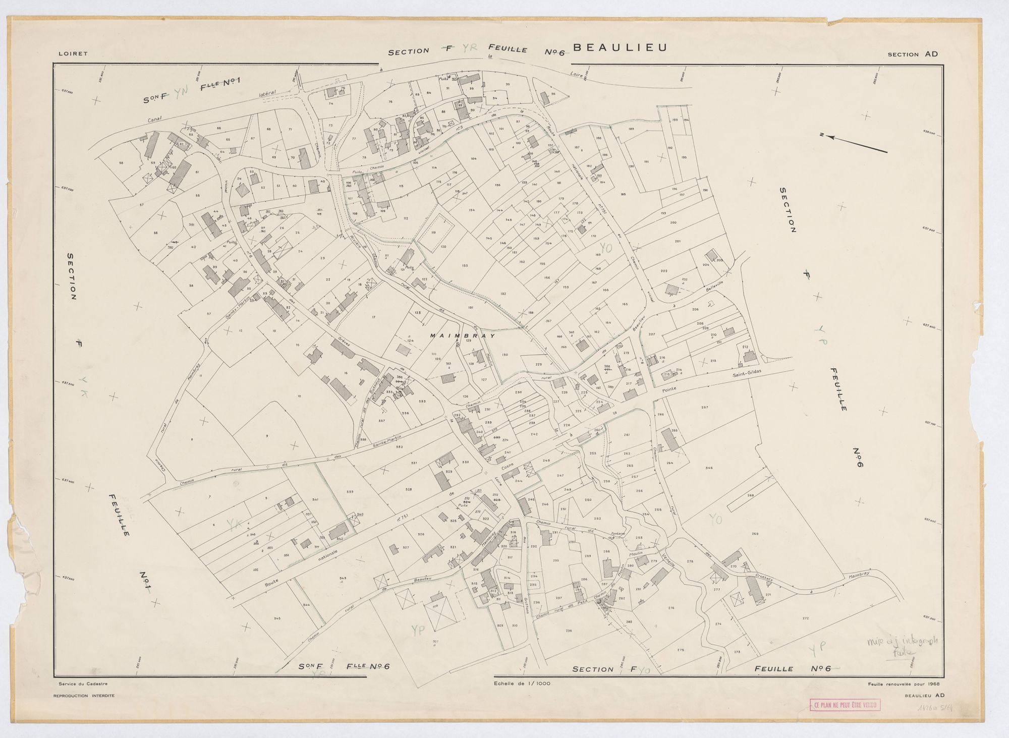 Beaulieu-sur-Loire - Sections