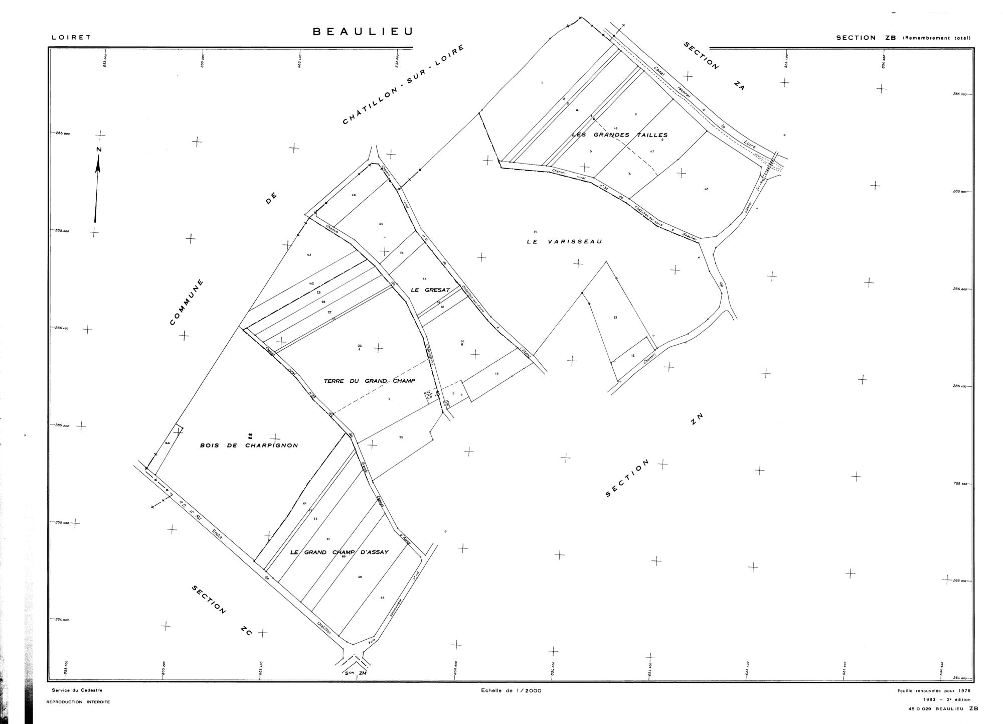 Beaulieu-sur-Loire - Sections