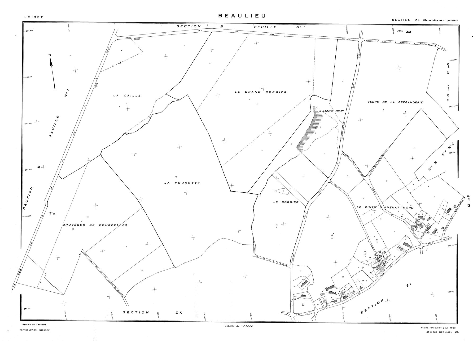Beaulieu-sur-Loire - Sections