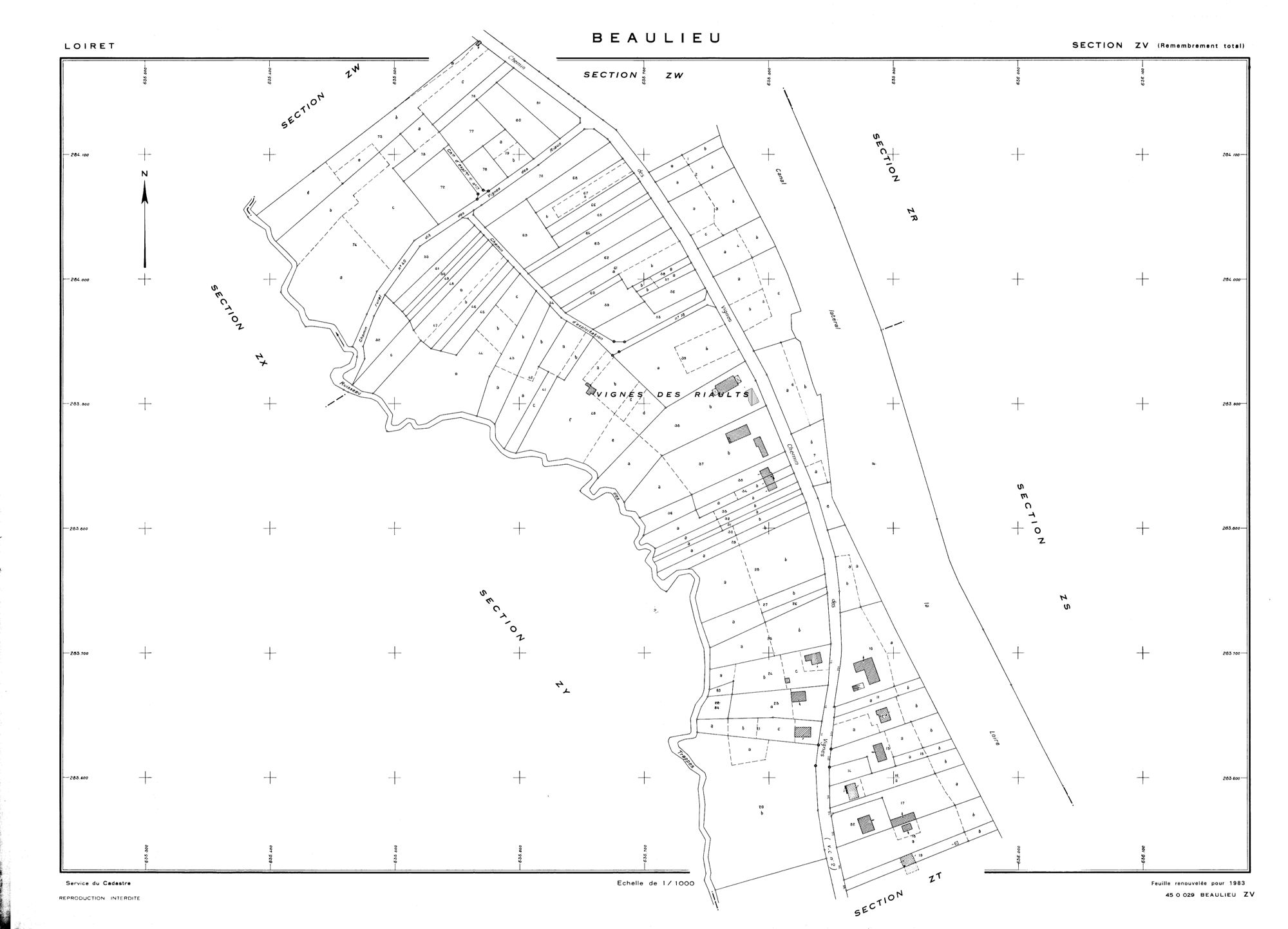 Beaulieu-sur-Loire - Sections