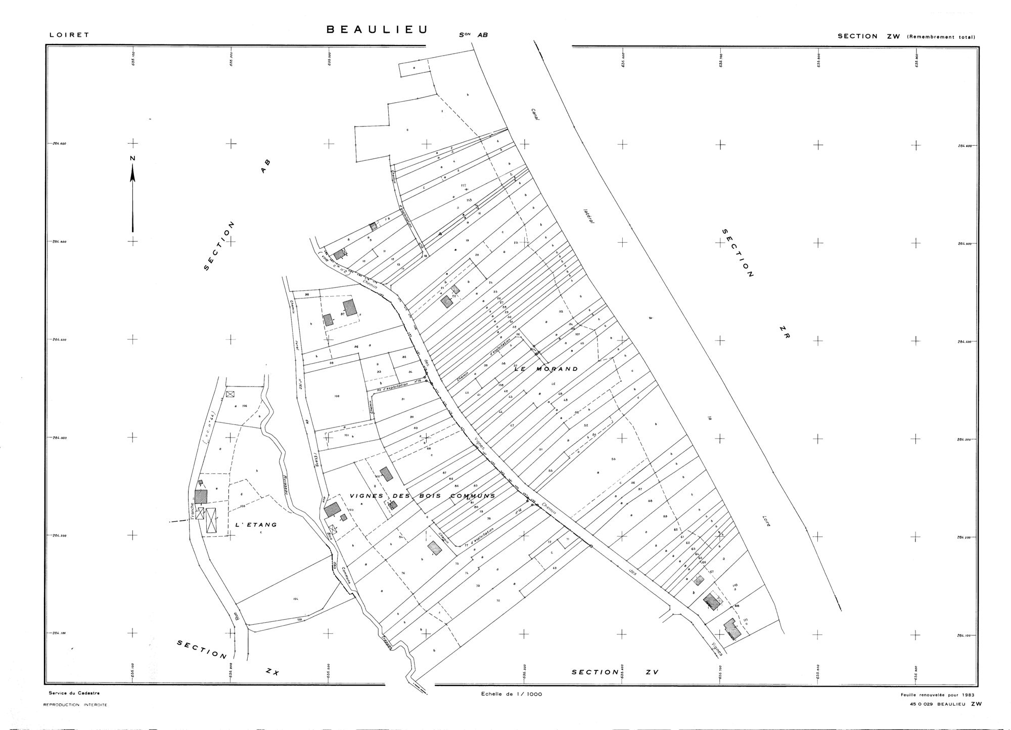 Beaulieu-sur-Loire - Sections
