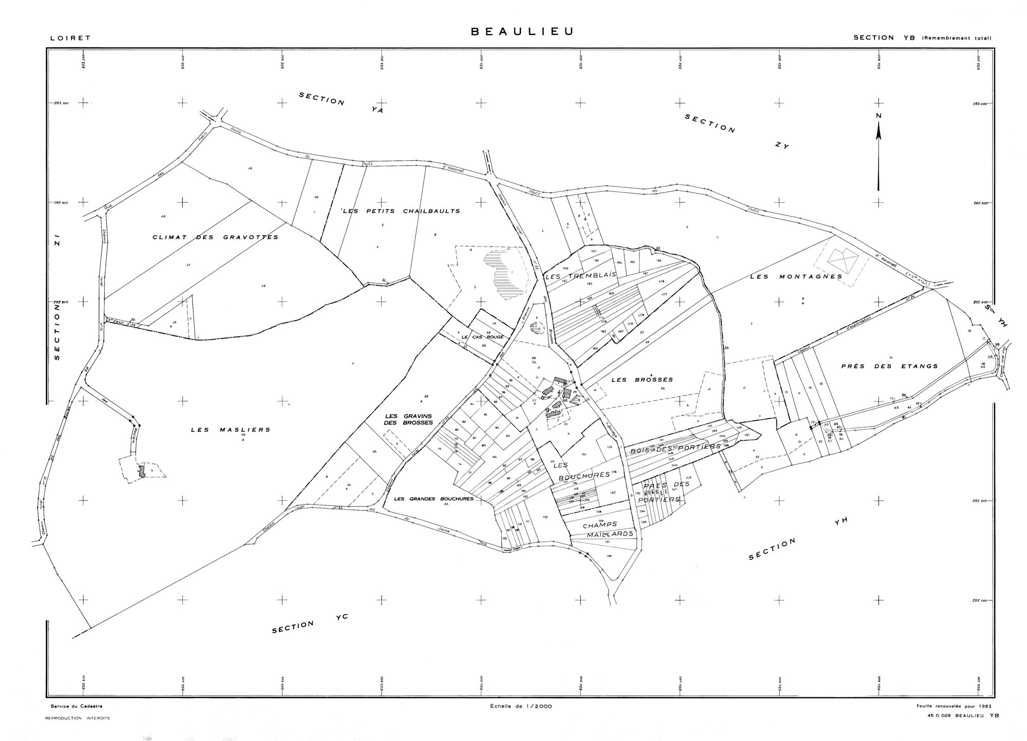 Beaulieu-sur-Loire - Sections