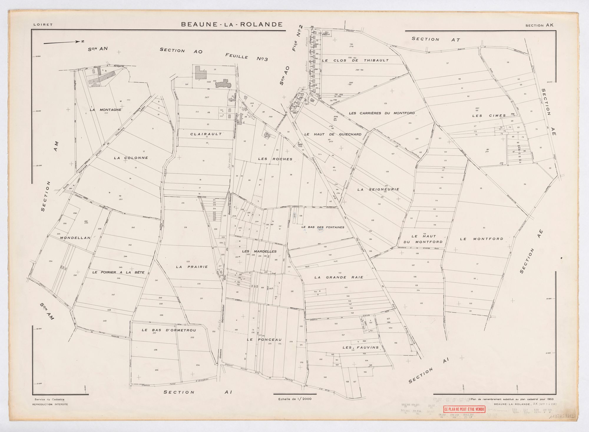 Beaune-la-Rolande - Sections
