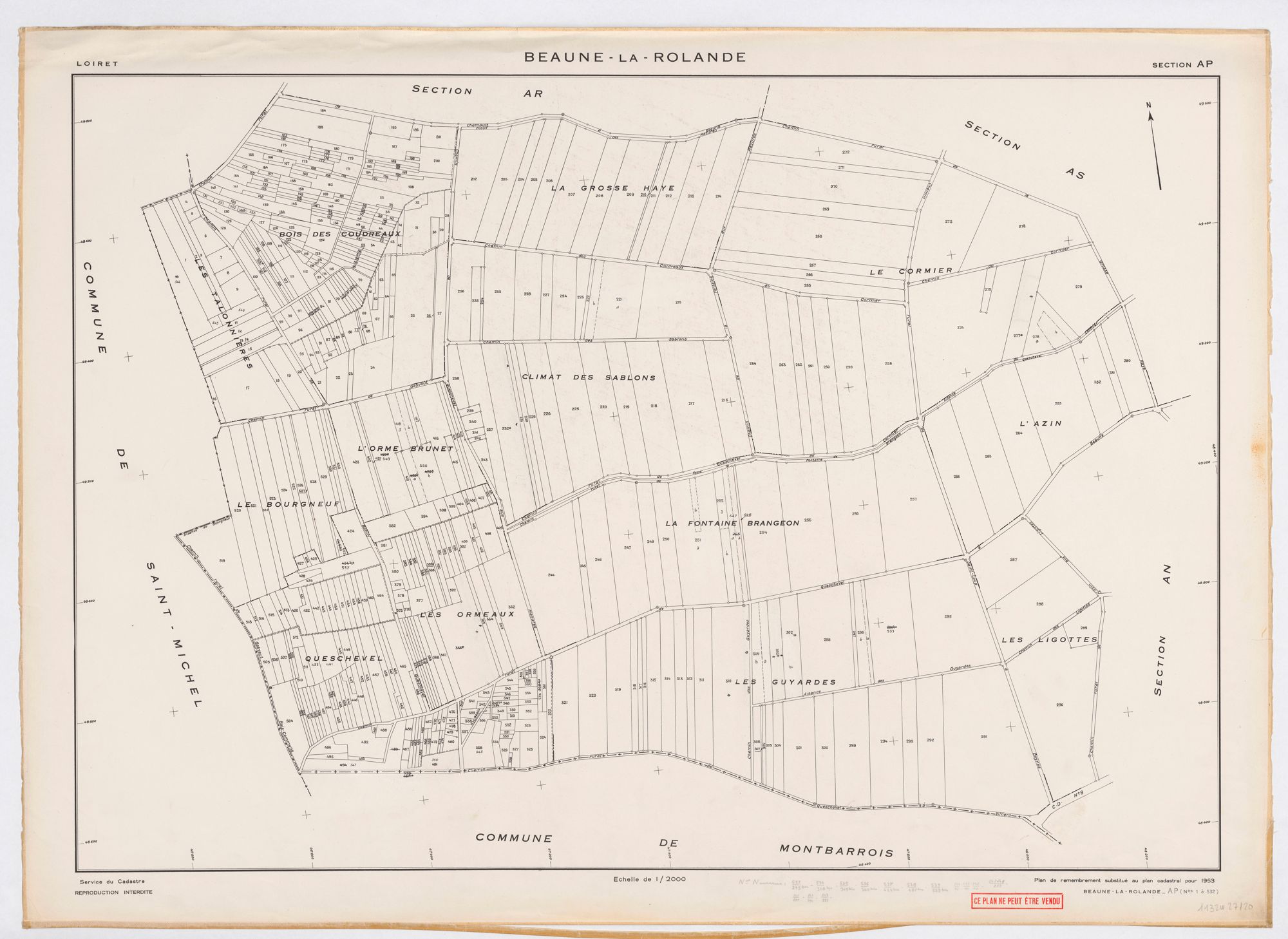 Beaune-la-Rolande - Sections