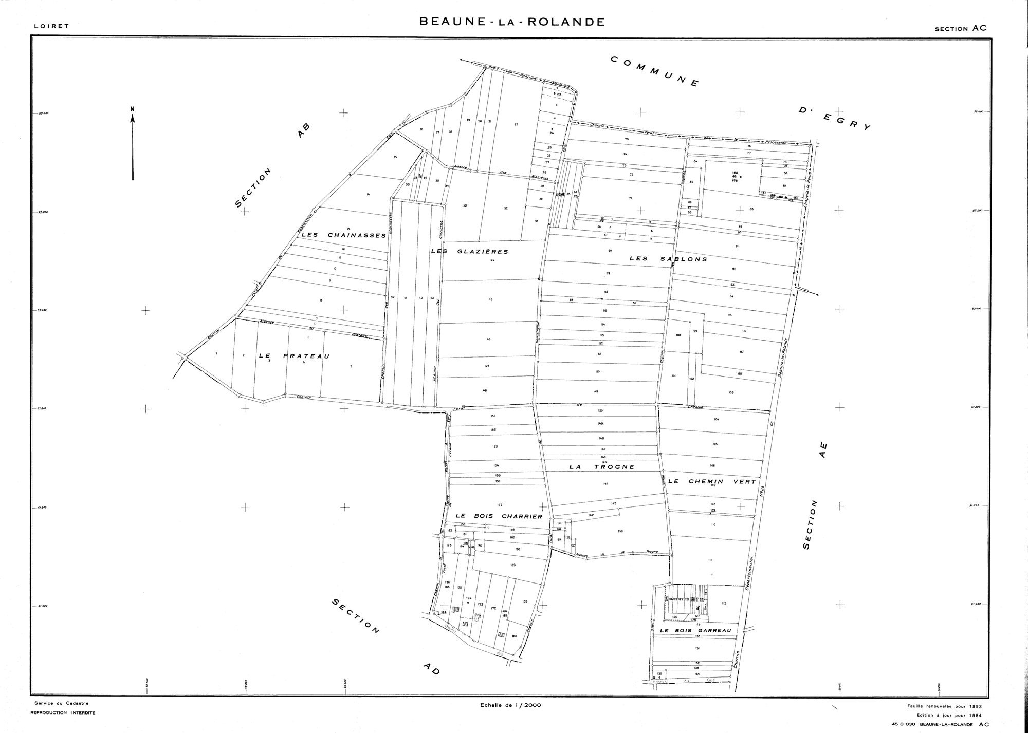 Beaune-la-Rolande - Sections