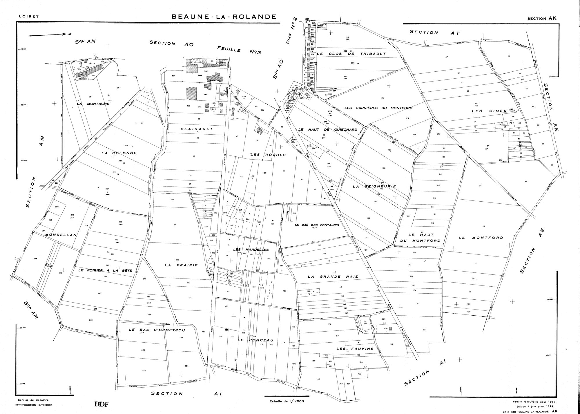 Beaune-la-Rolande - Sections