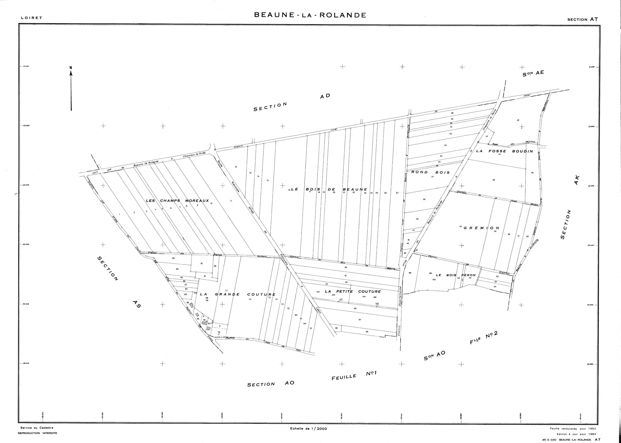 Beaune-la-Rolande - Sections