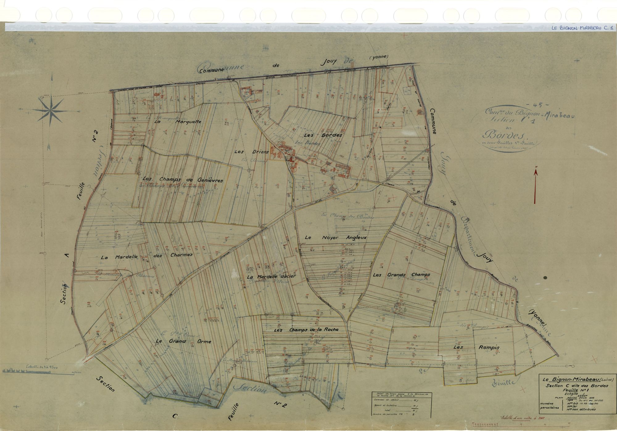 Le Bignon-Mirabeau - Sections