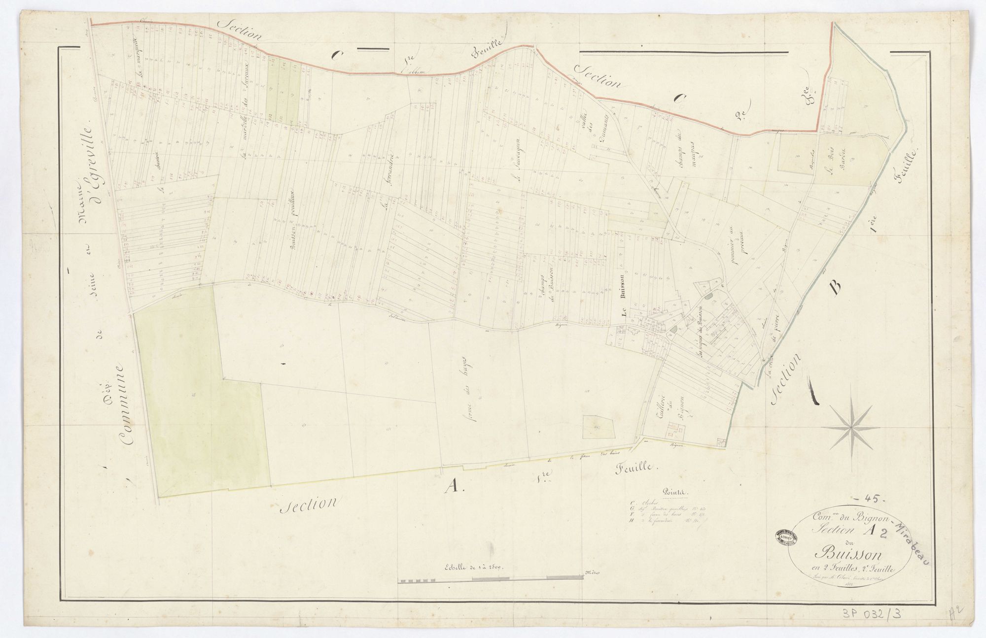 Le Bignon-Mirabeau - Sections