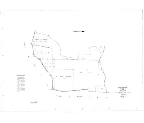 Le Bignon-Mirabeau - Sections
