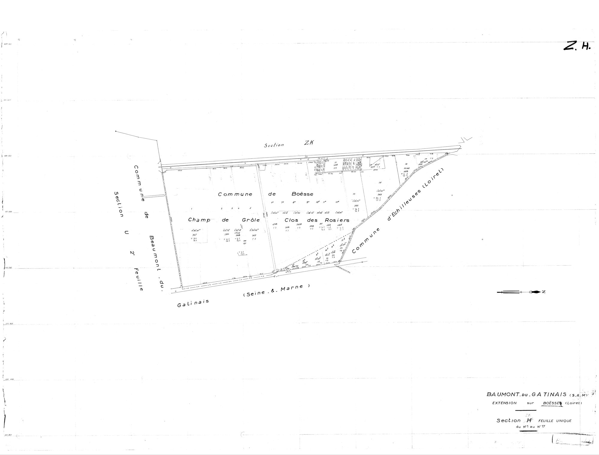 Boësses - Sections