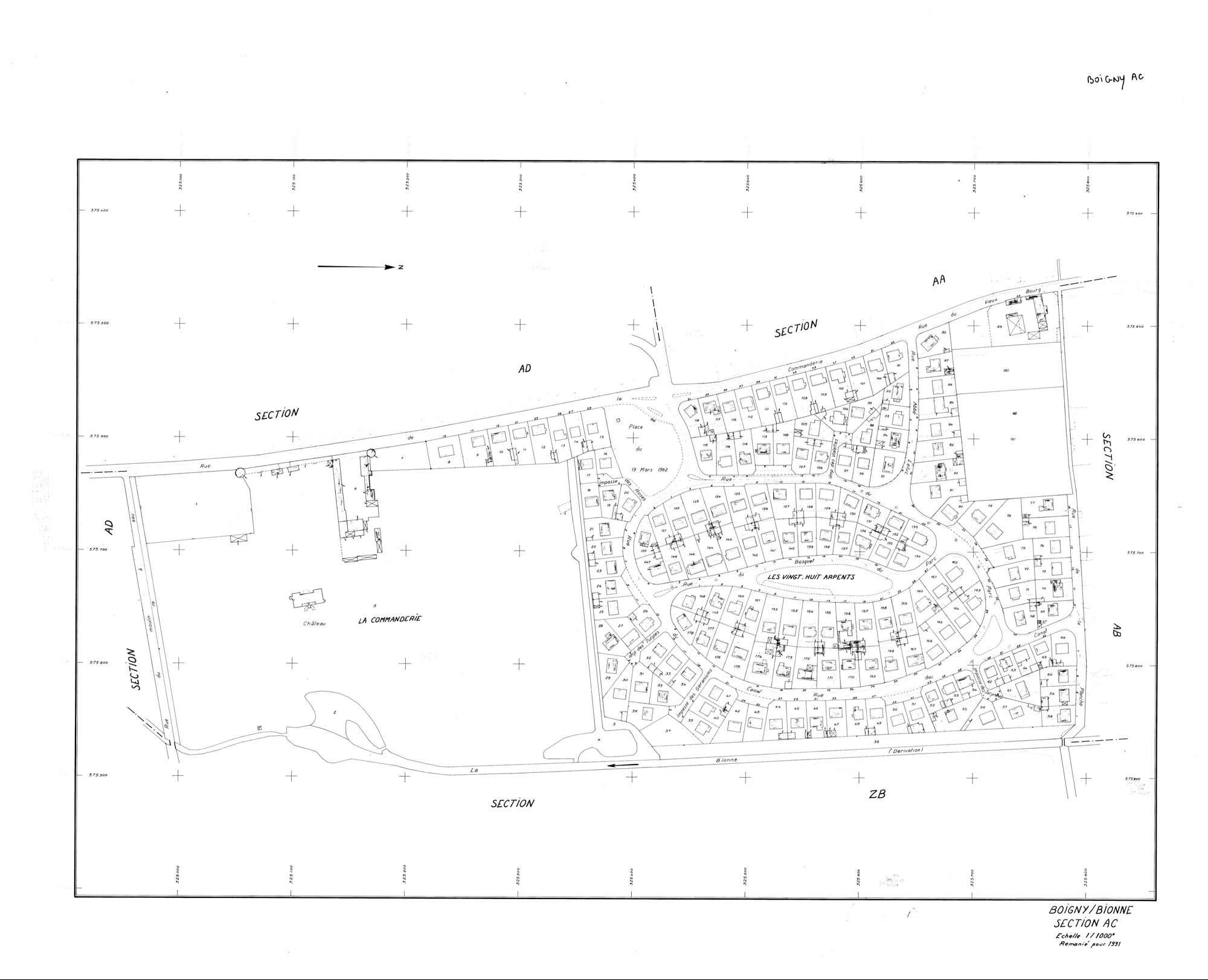 Boigny-sur-Bionne - Sections