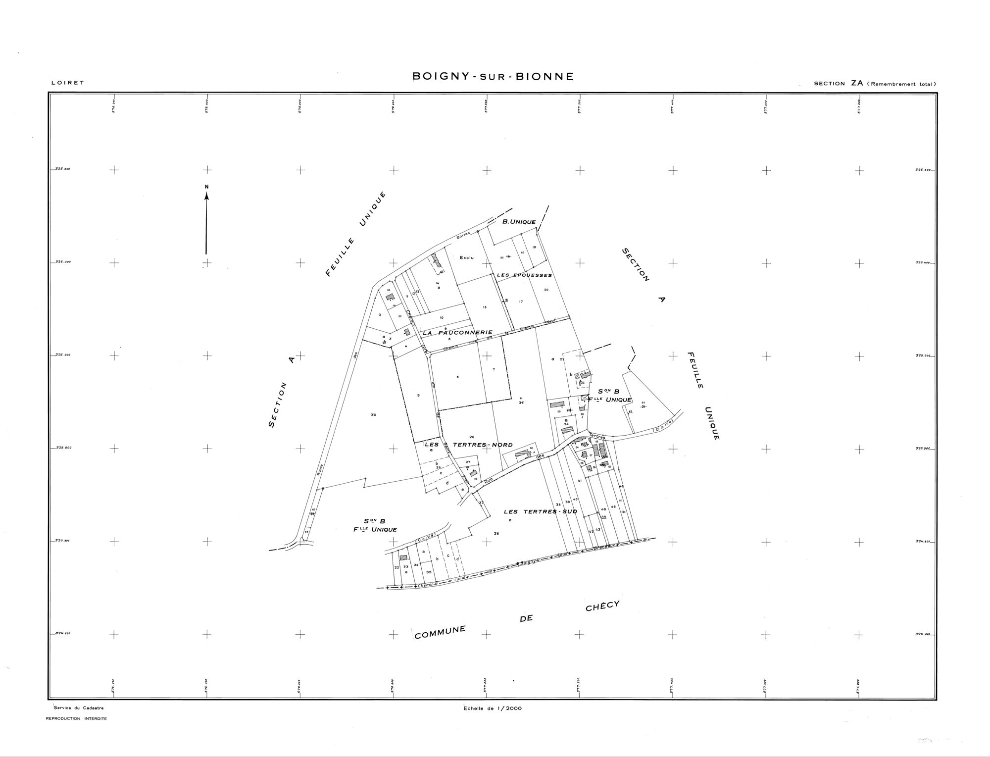Boigny-sur-Bionne - Sections