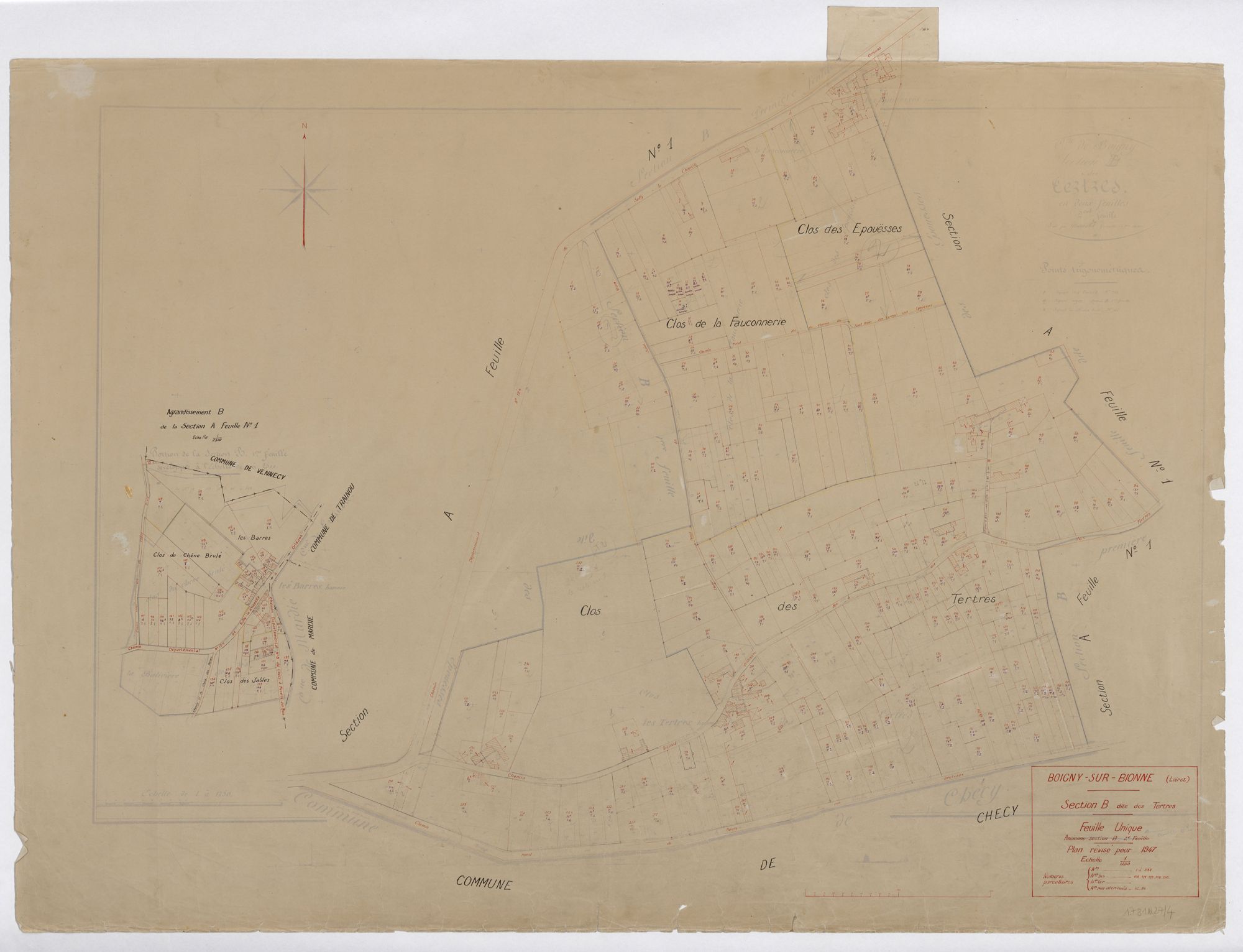Boigny-sur-Bionne - Sections