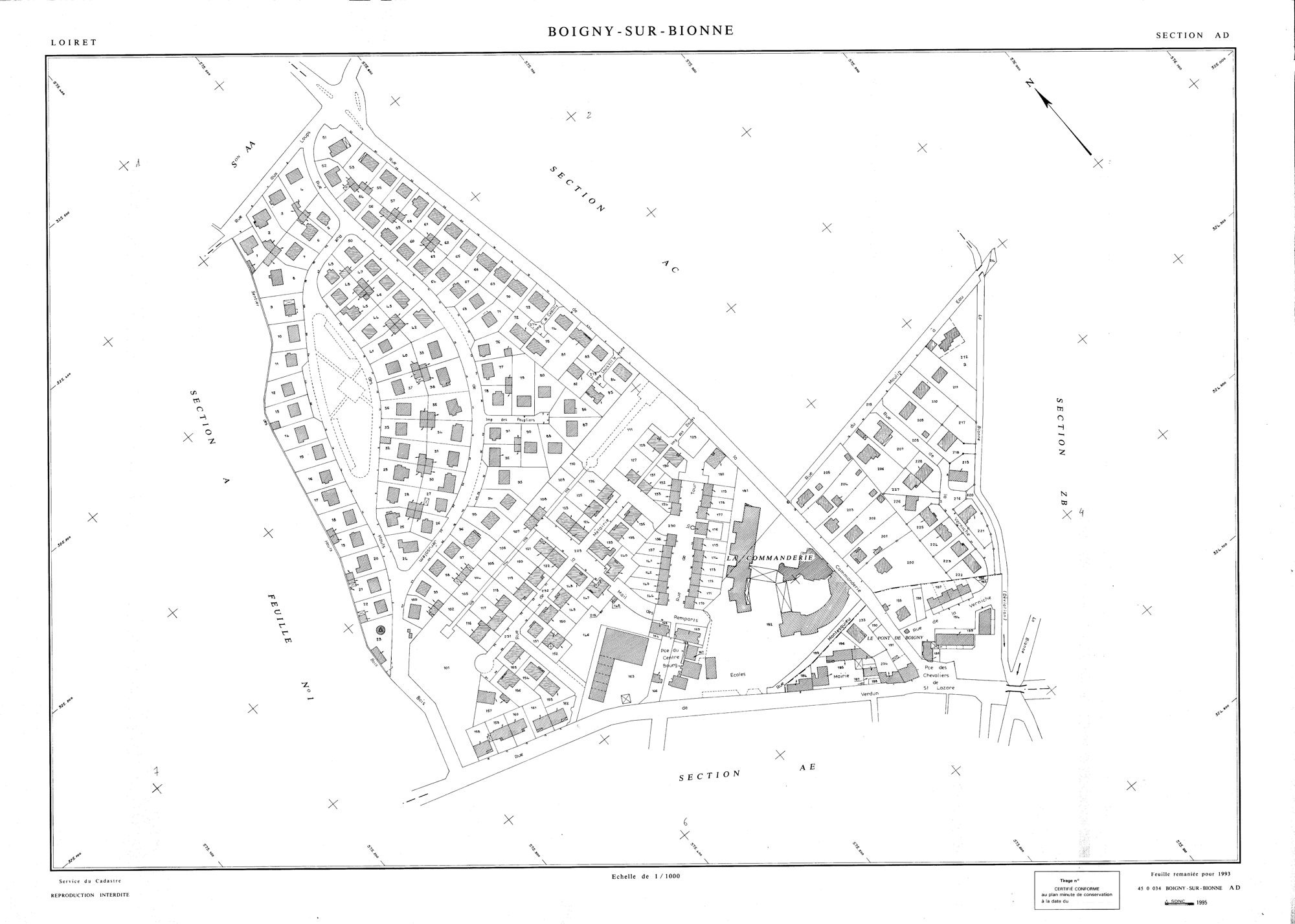 Boigny-sur-Bionne - Sections