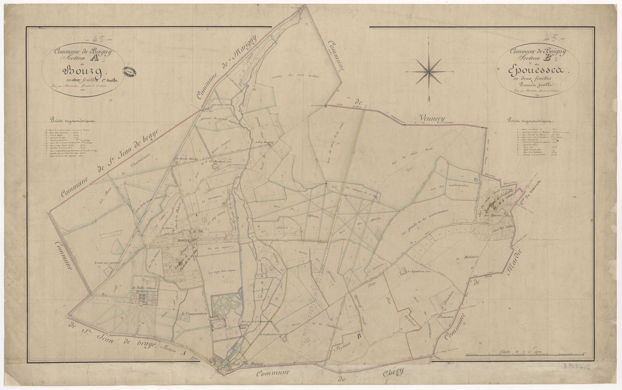 Boigny-sur-Bionne - Sections