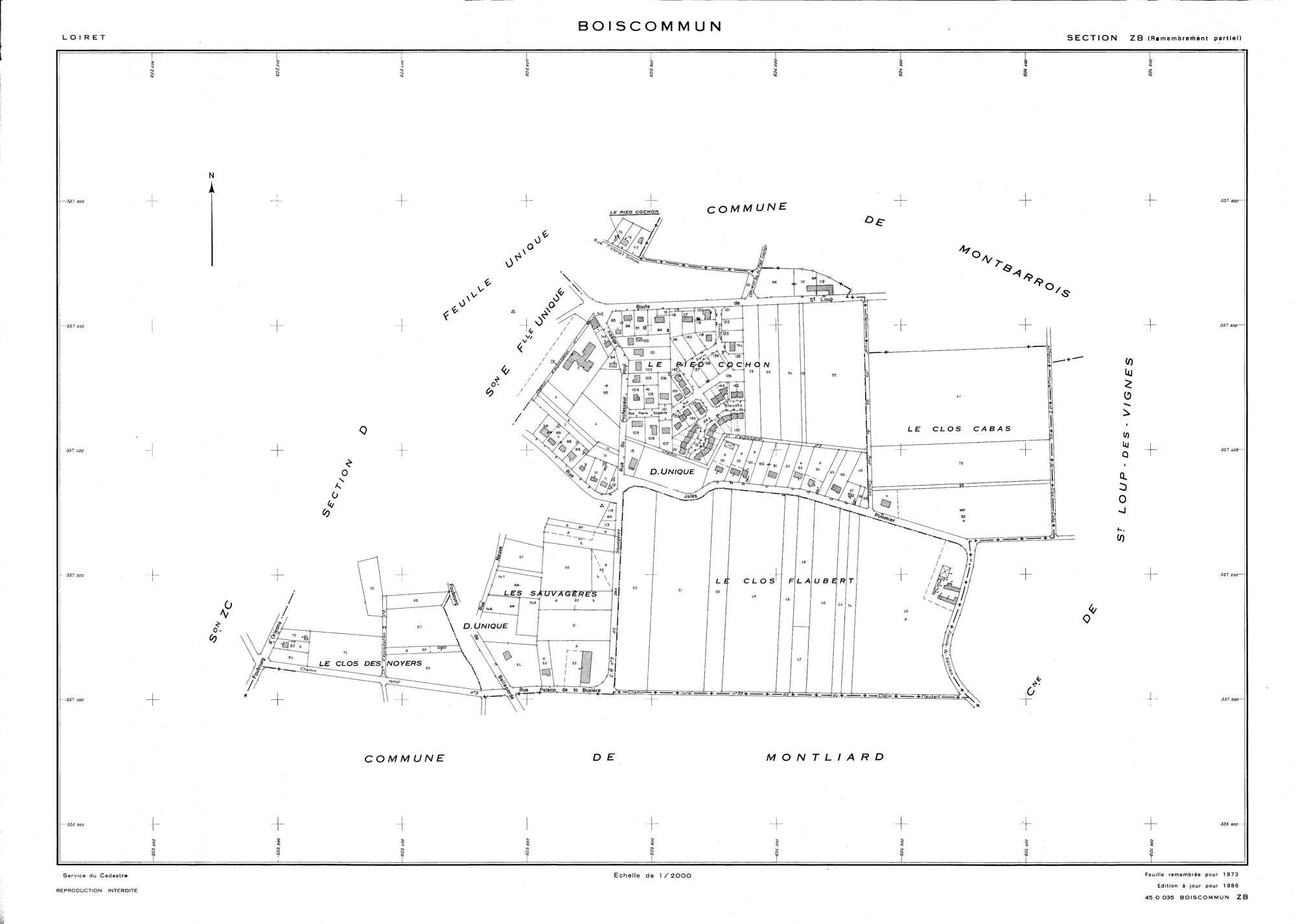 Boiscommun - Sections