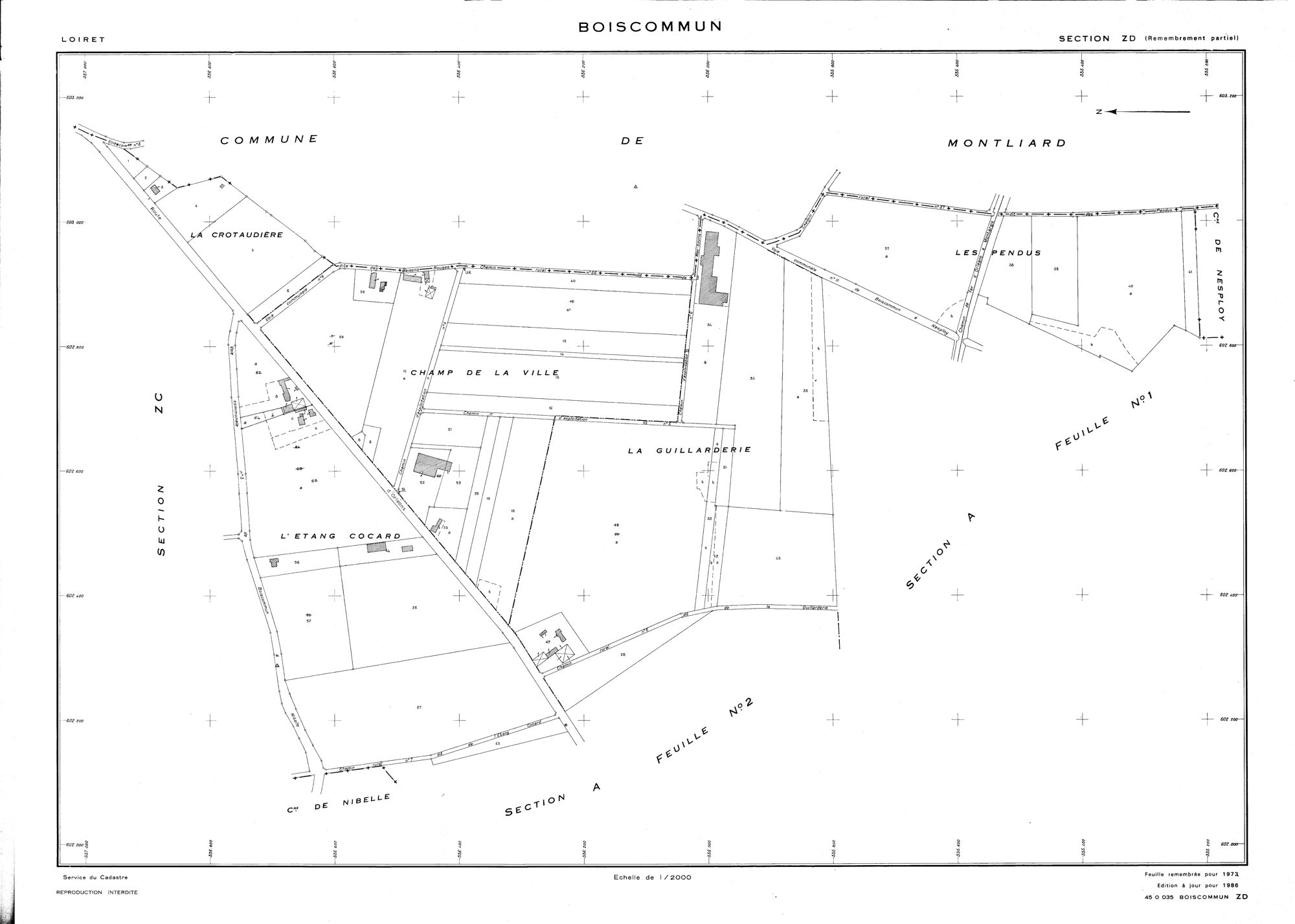 Boiscommun - Sections