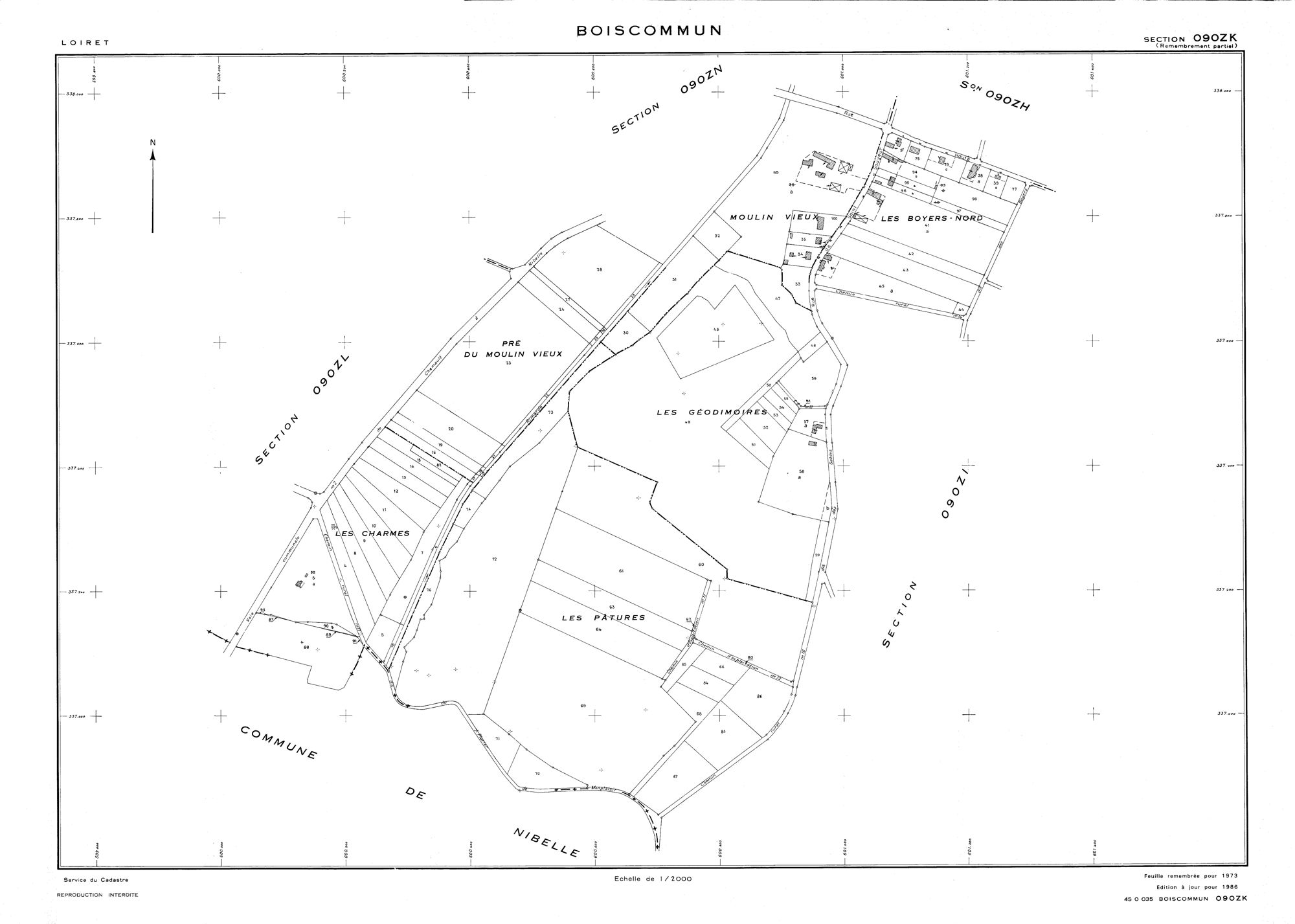 Boiscommun - Sections