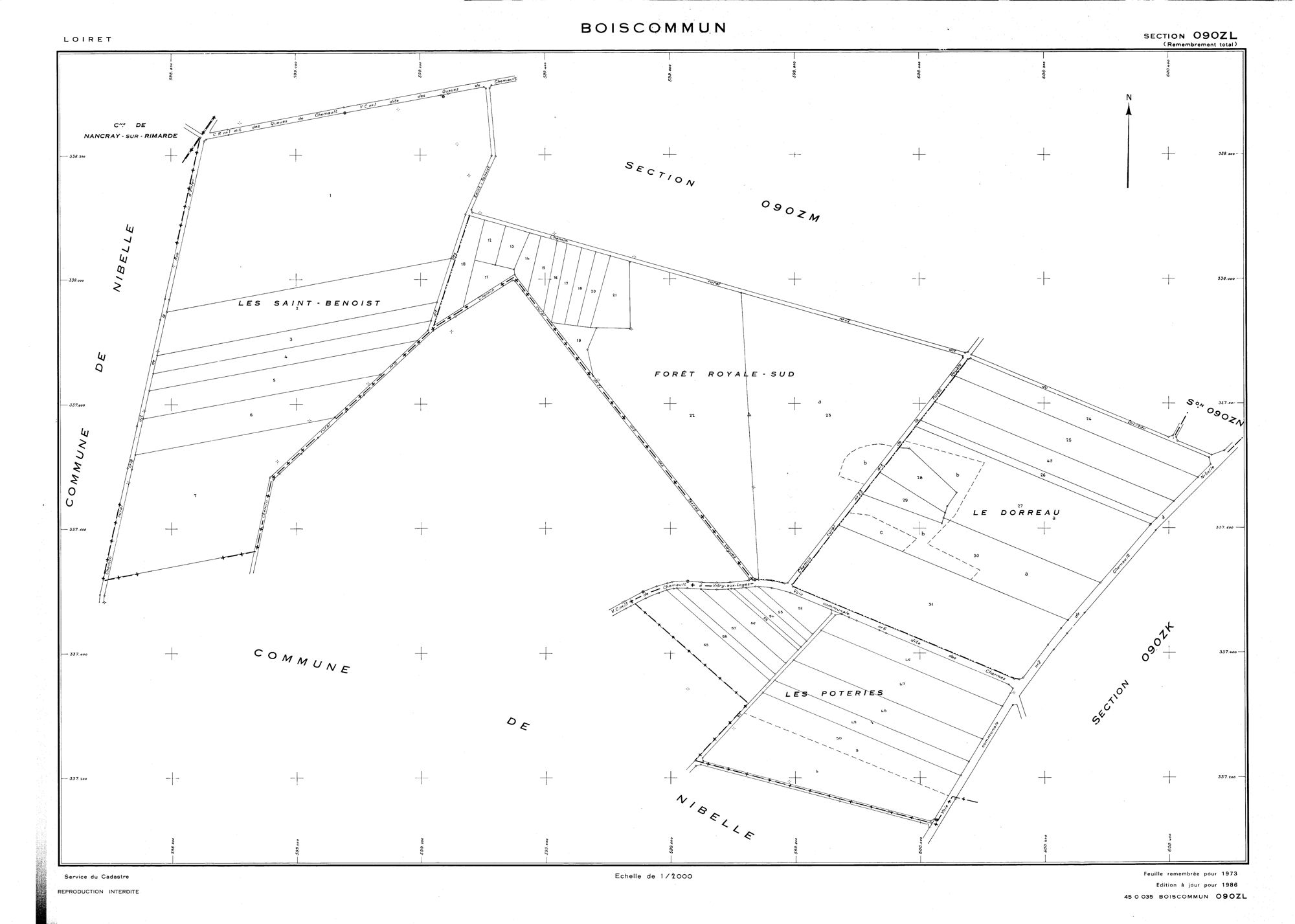 Boiscommun - Sections