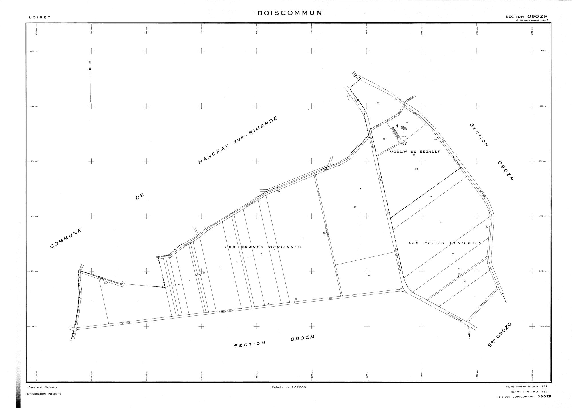 Boiscommun - Sections