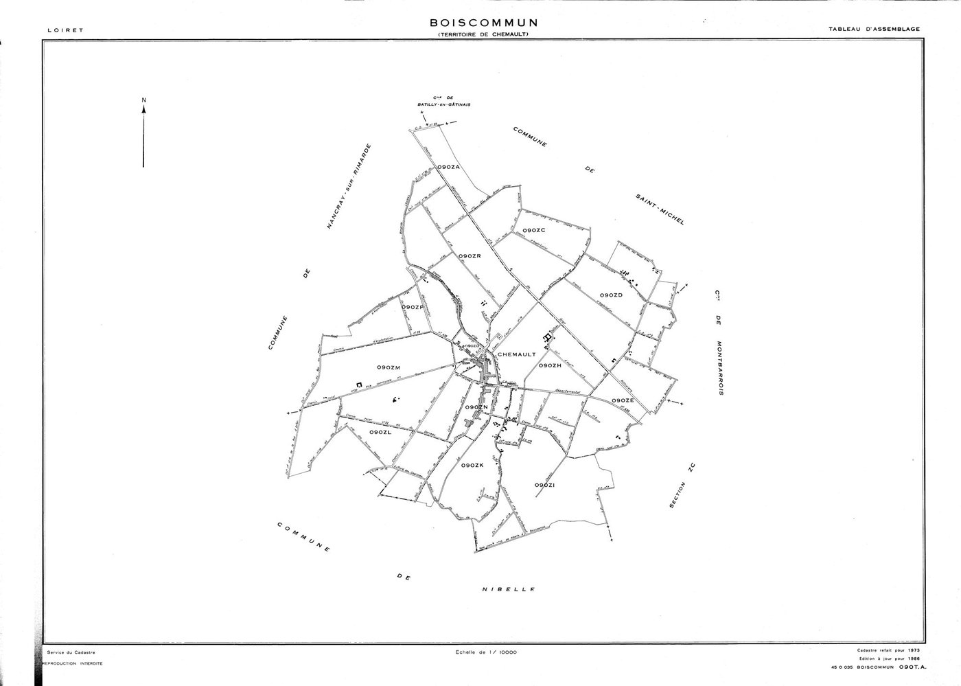 Boiscommun - Tableau d'assemblage