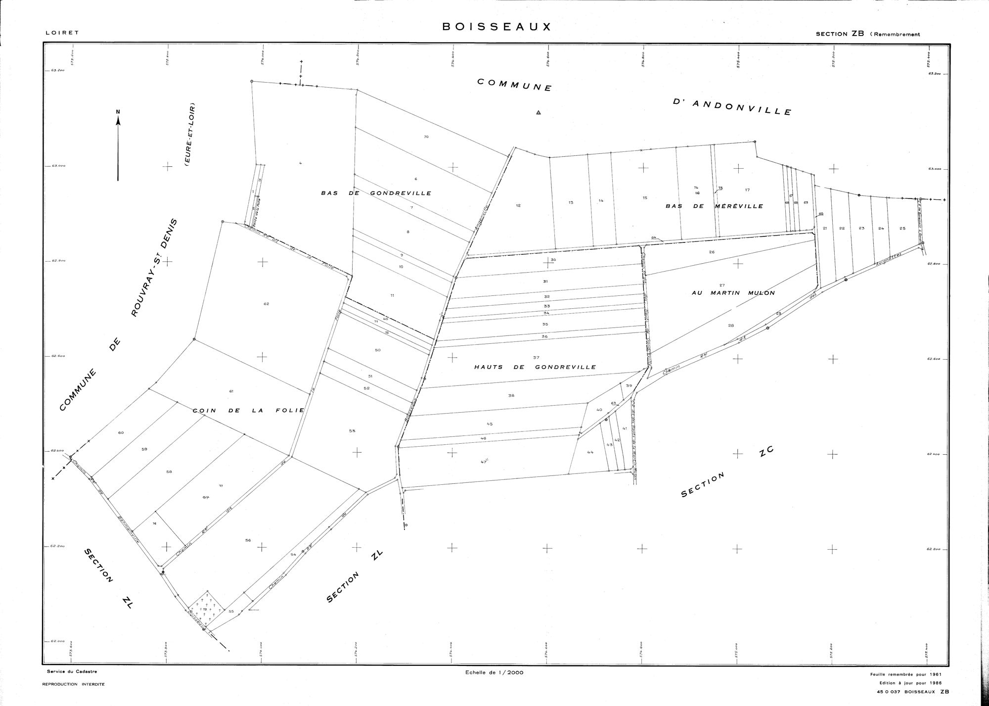 Boisseaux - Sections