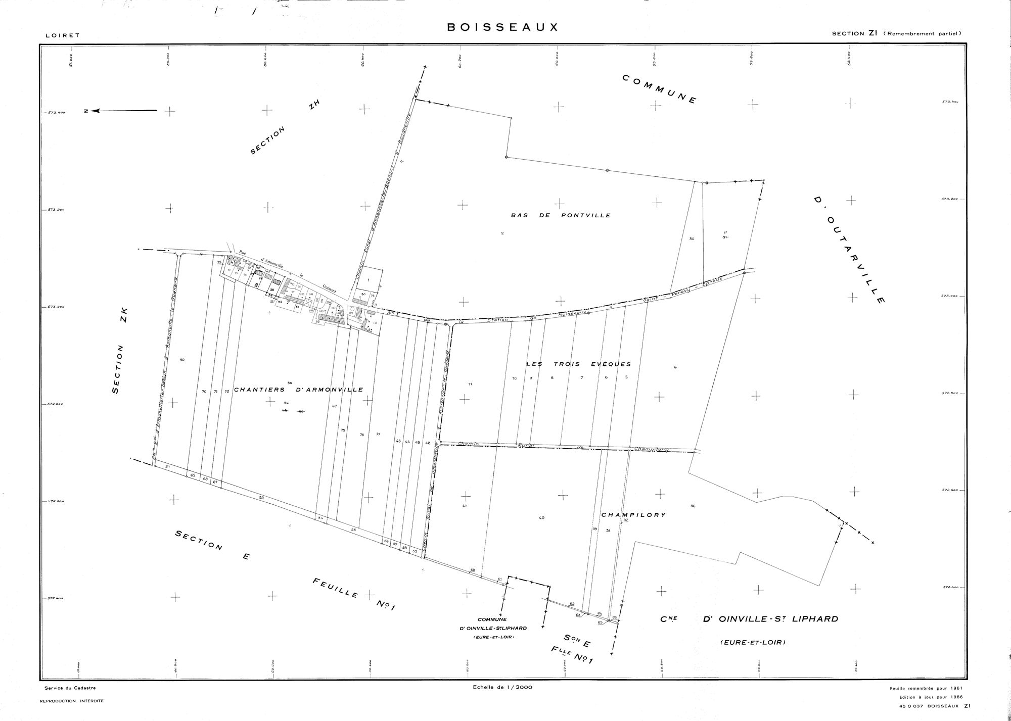 Boisseaux - Sections