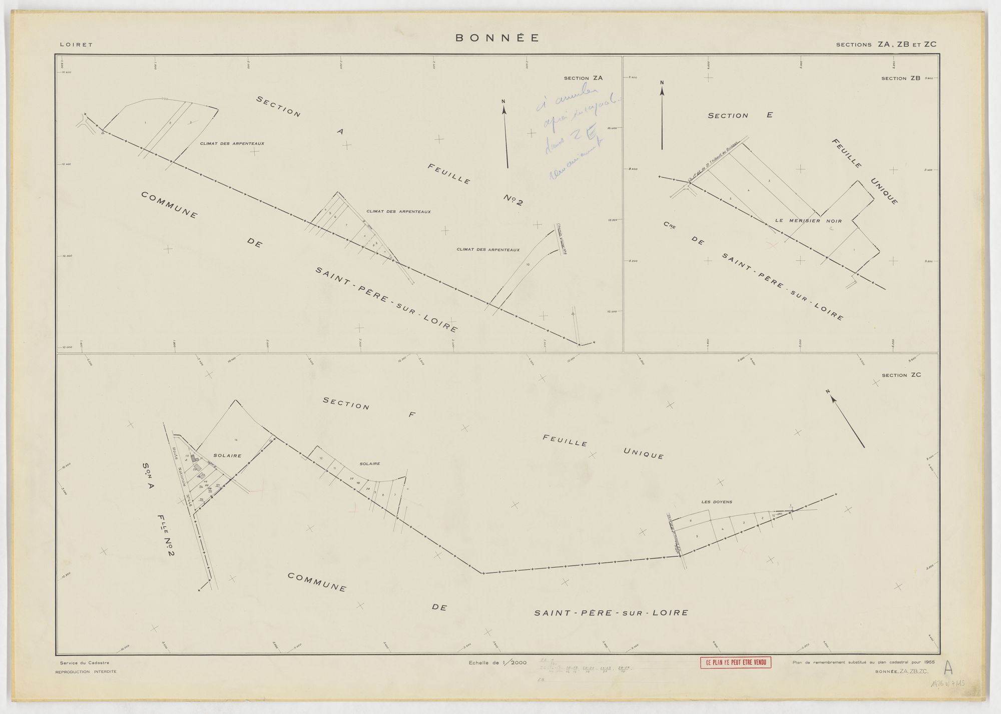 Bonnée - Sections