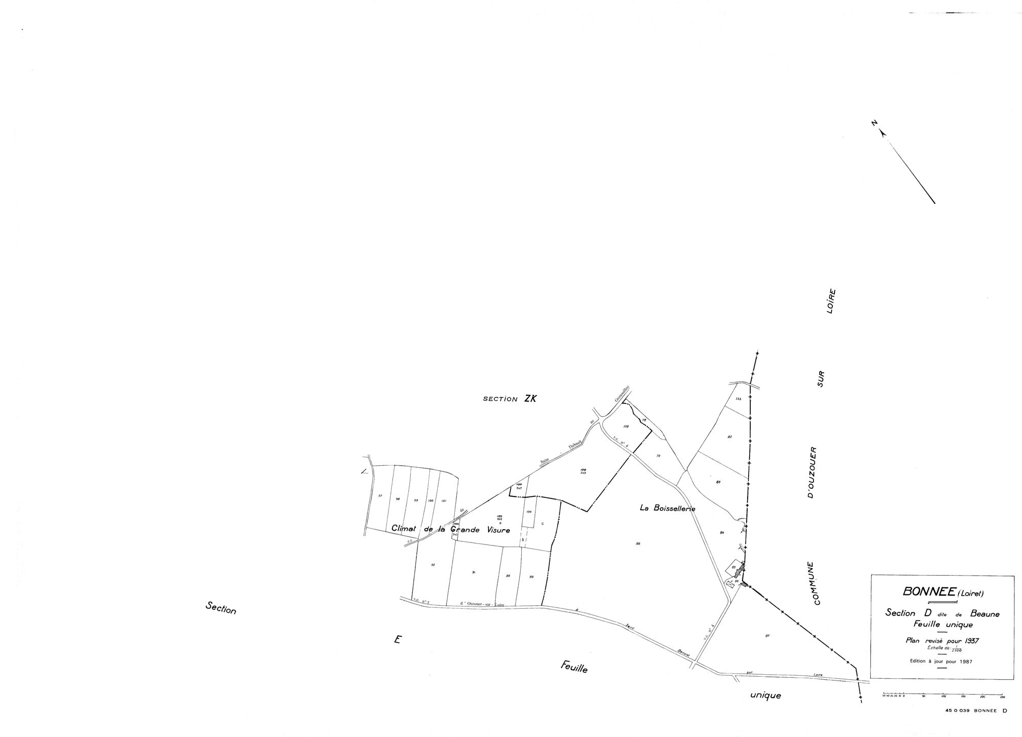 Bonnée - Sections