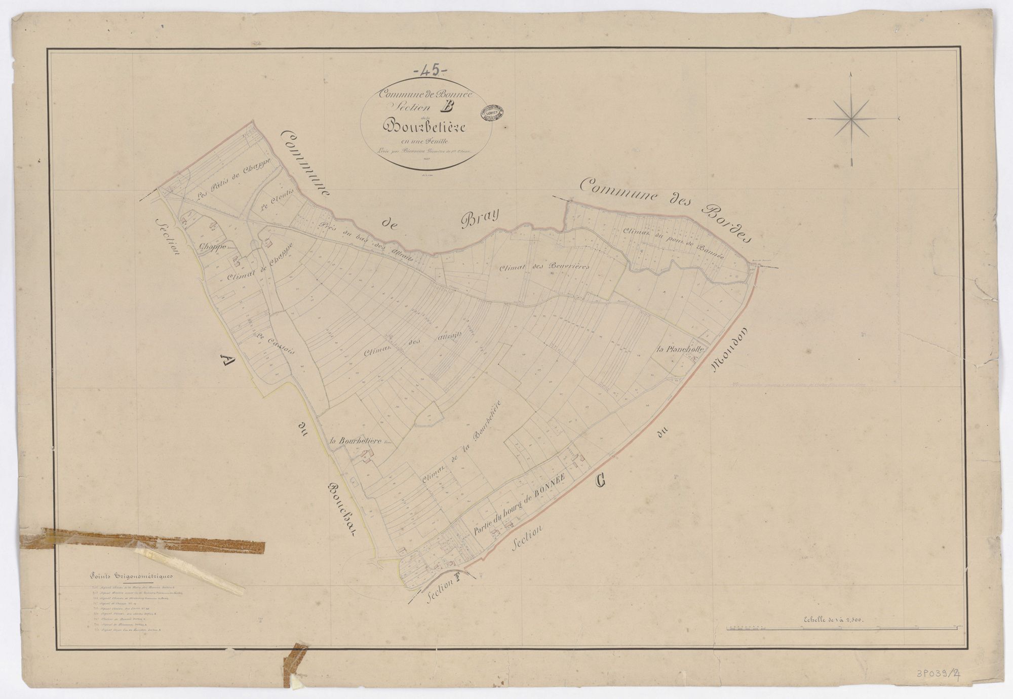 Bonnée - Sections